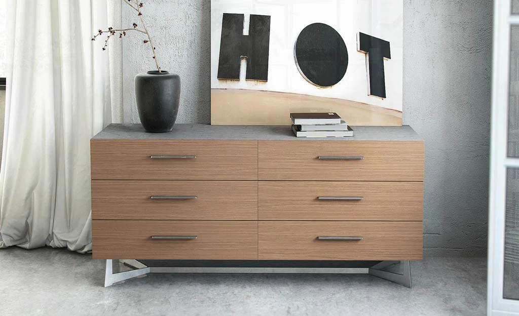 Broome Dresser Concrete/Latte Walnut - Image 5