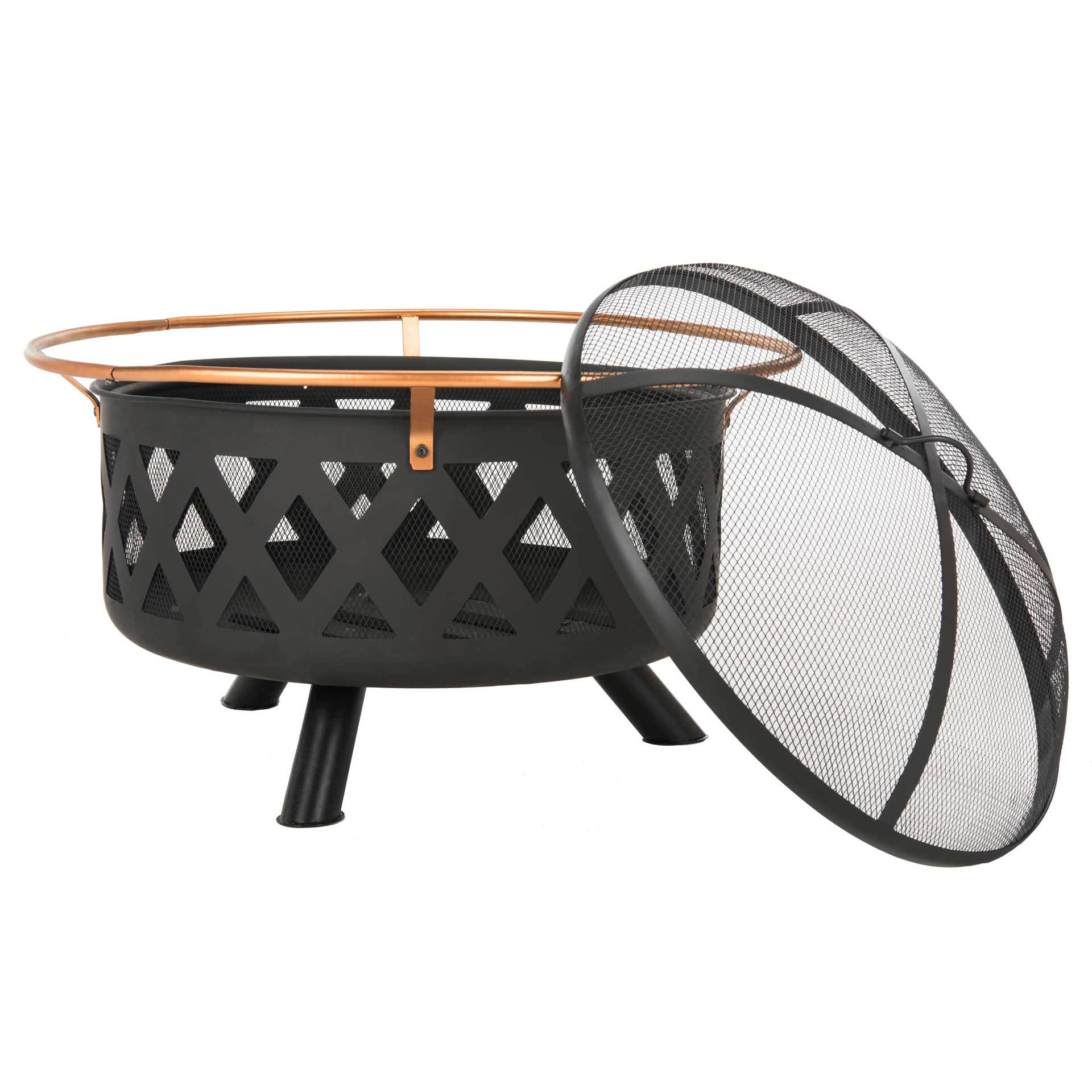 Brycen Round Fire Pit Copper/Black - Image 2