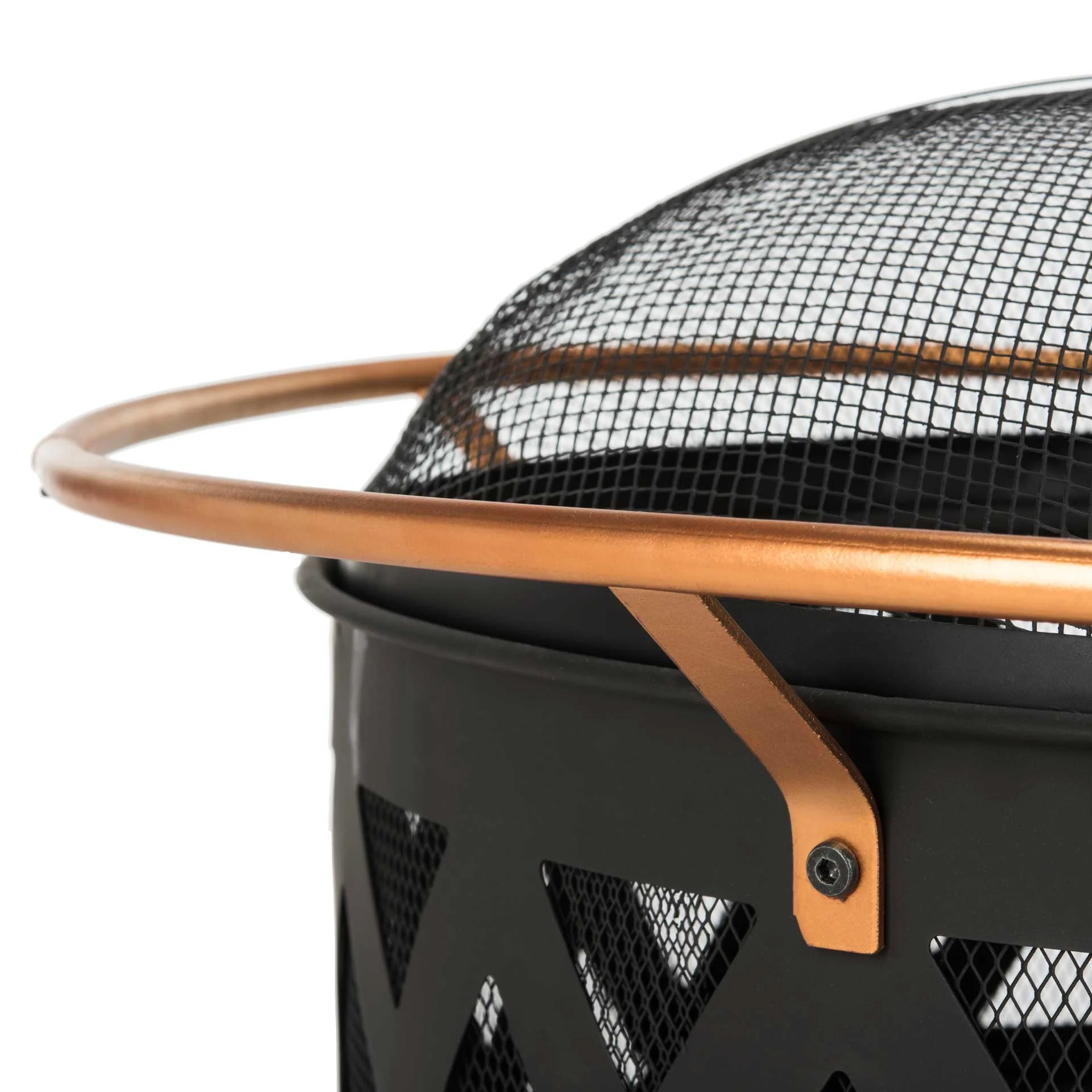 Brycen Round Fire Pit Copper/Black - Image 3