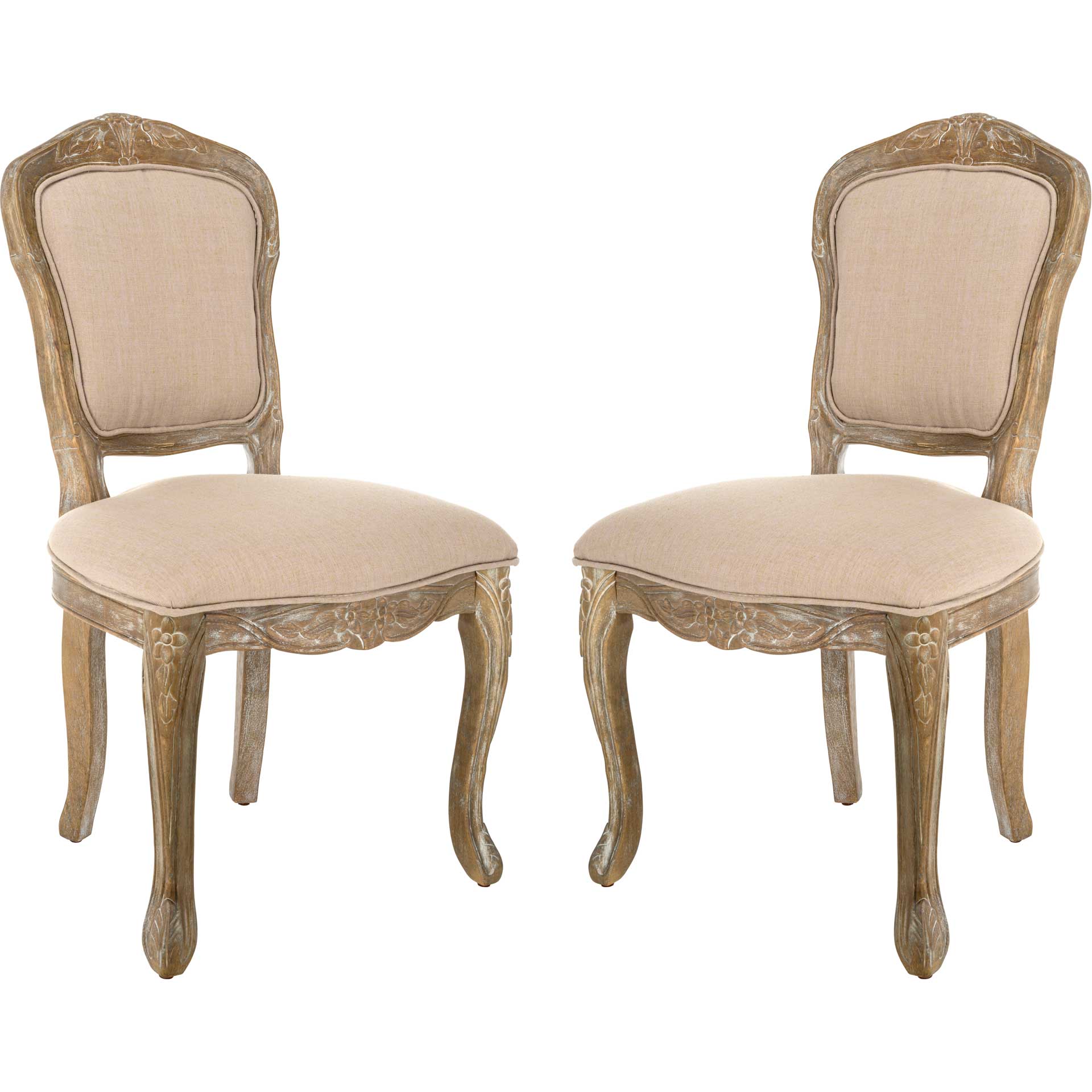 Buchanan Side Chair Light Oak/Antique White (Set of 2) - Image 2