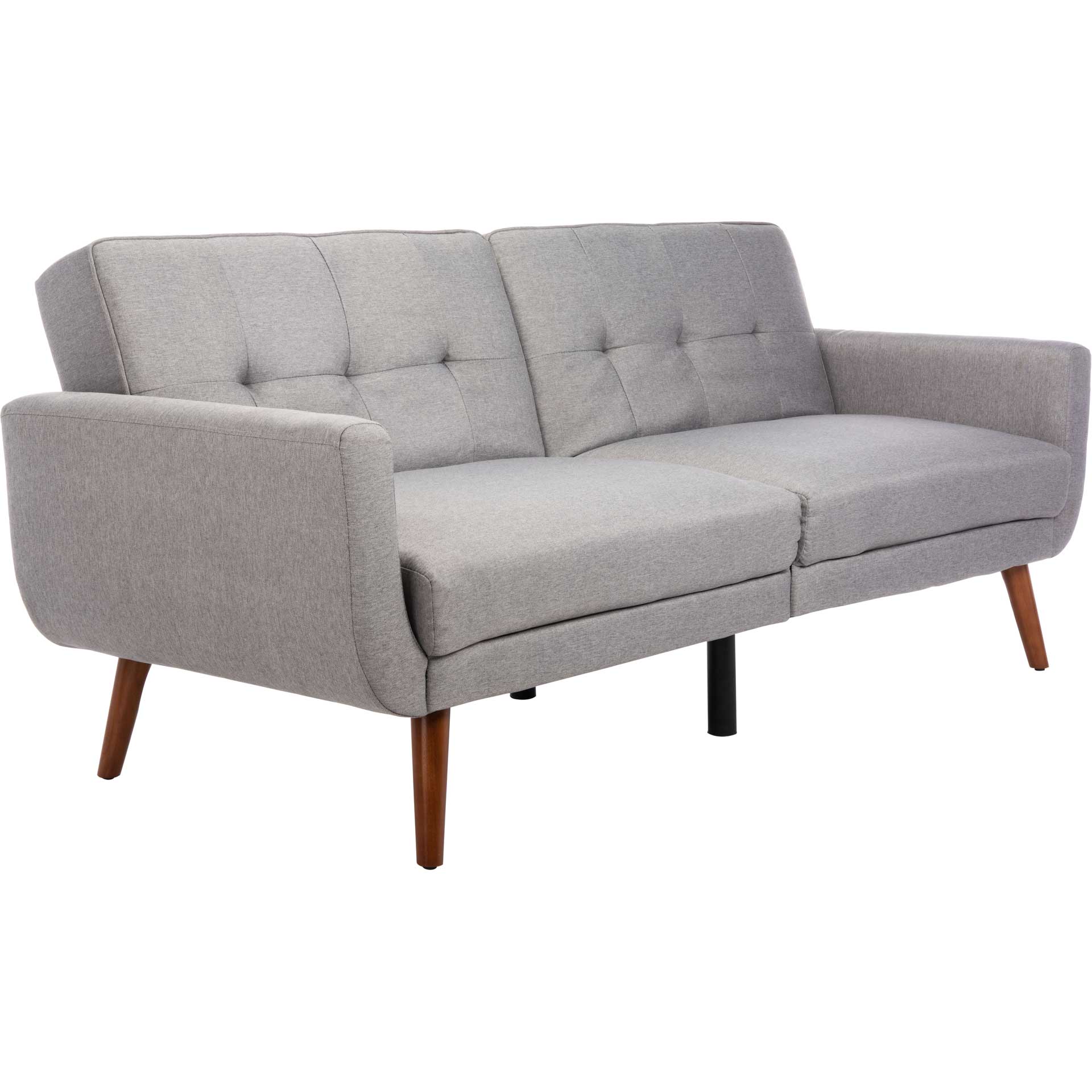 Burke Foldable Futon Bed Gray/Brown - Image 2