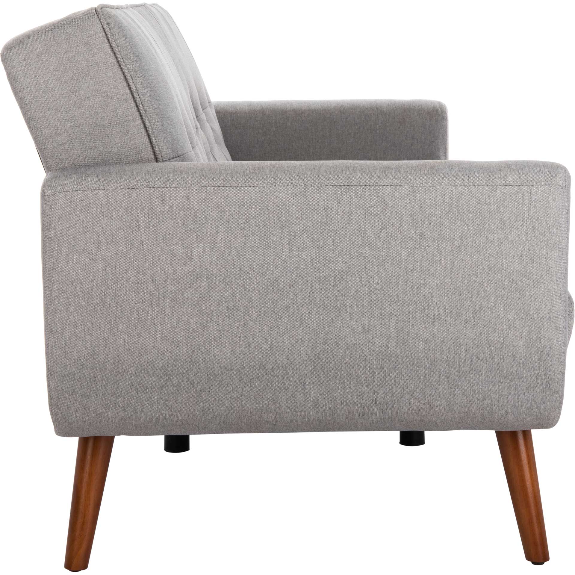 Burke Foldable Futon Bed Gray/Brown - Image 3