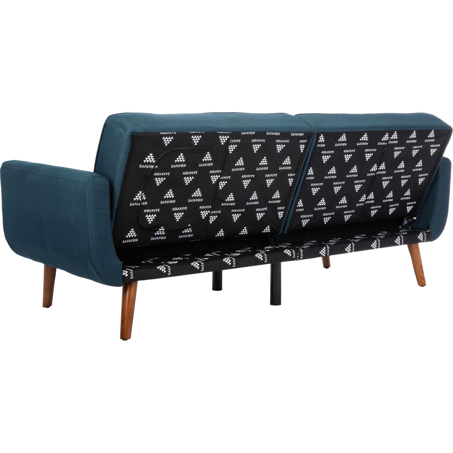 Burke Foldable Futon Bed Navy/Brown - Image 5