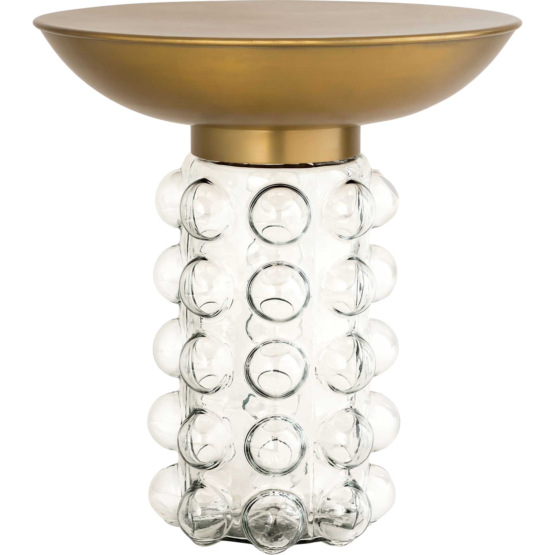 Burris Side Table Antique Brass/Transparent - Image 3