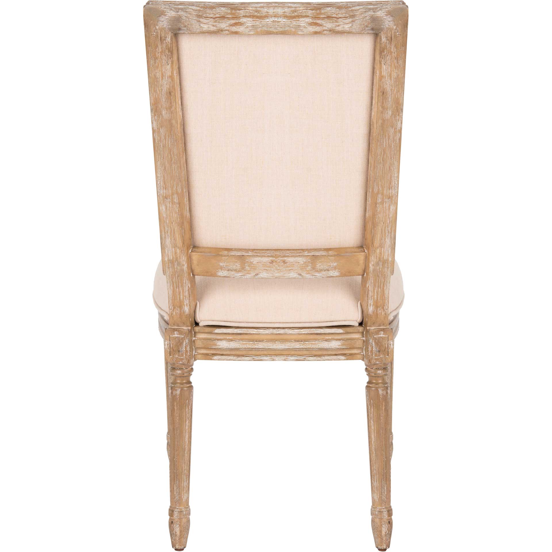 Burst Linen Side Chair Beige/Rustic Oak (Set of 2) - Image 5