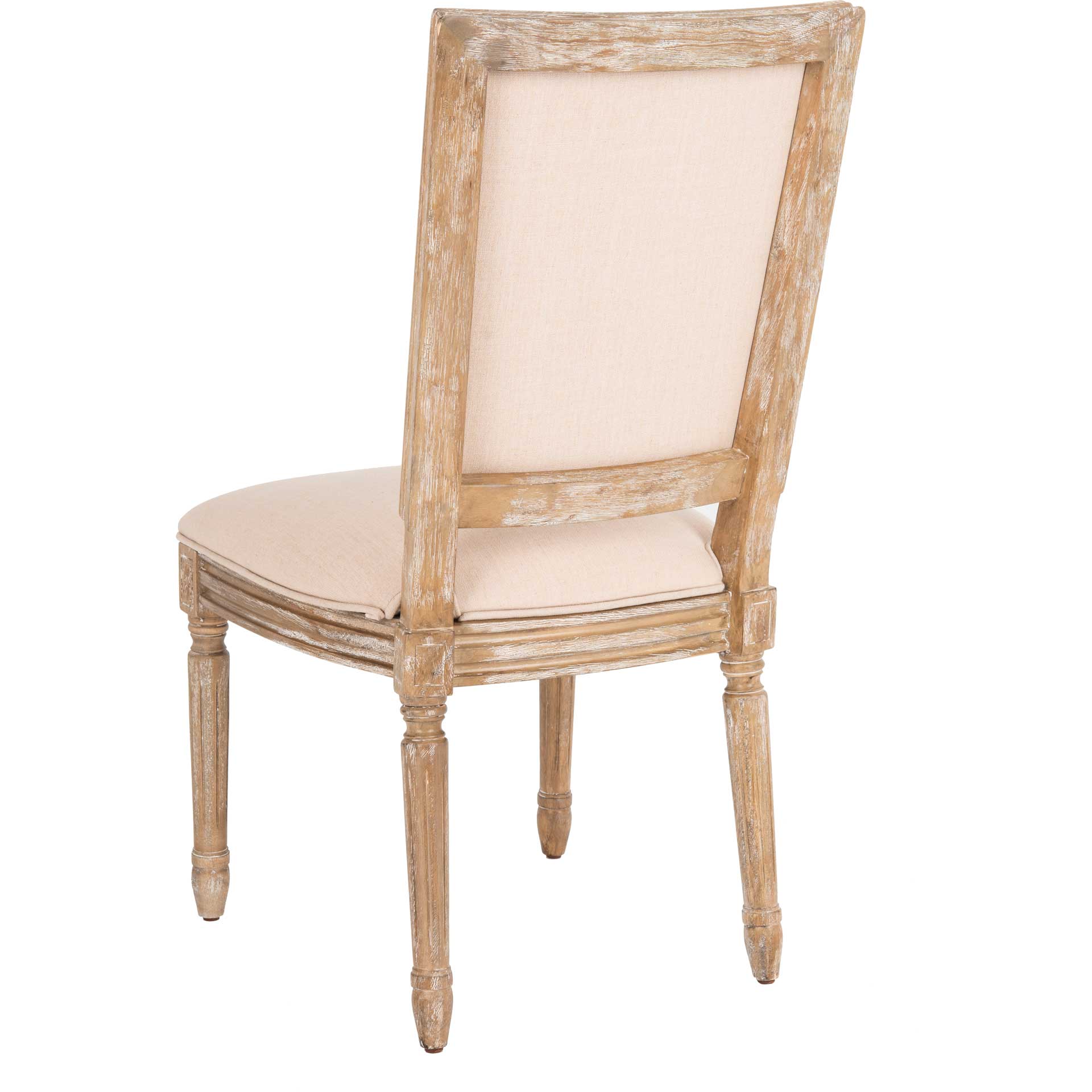Burst Linen Side Chair Beige/Rustic Oak (Set of 2) - Image 6