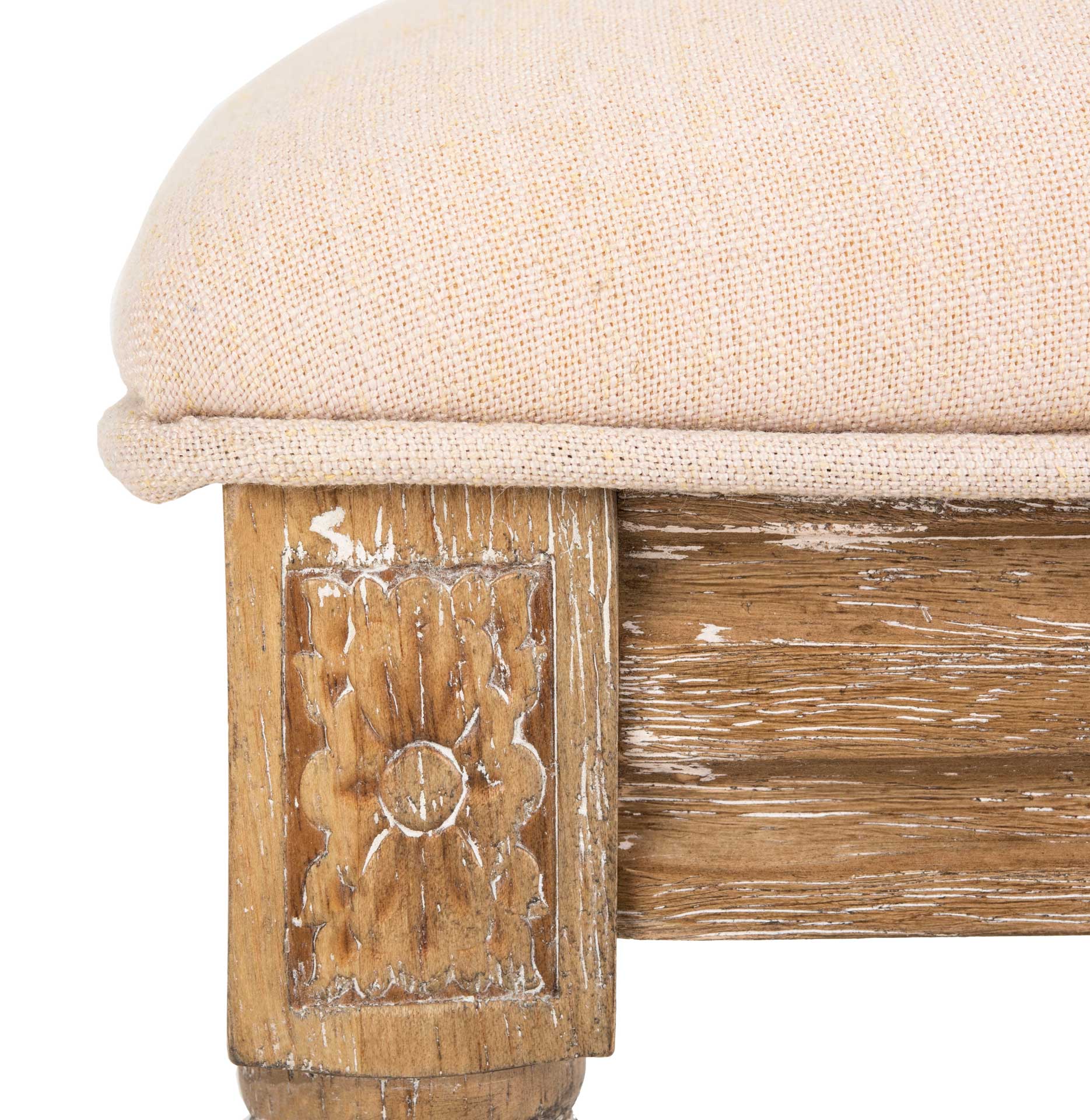 Burst Linen Side Chair Beige/Rustic Oak (Set of 2) - Image 8