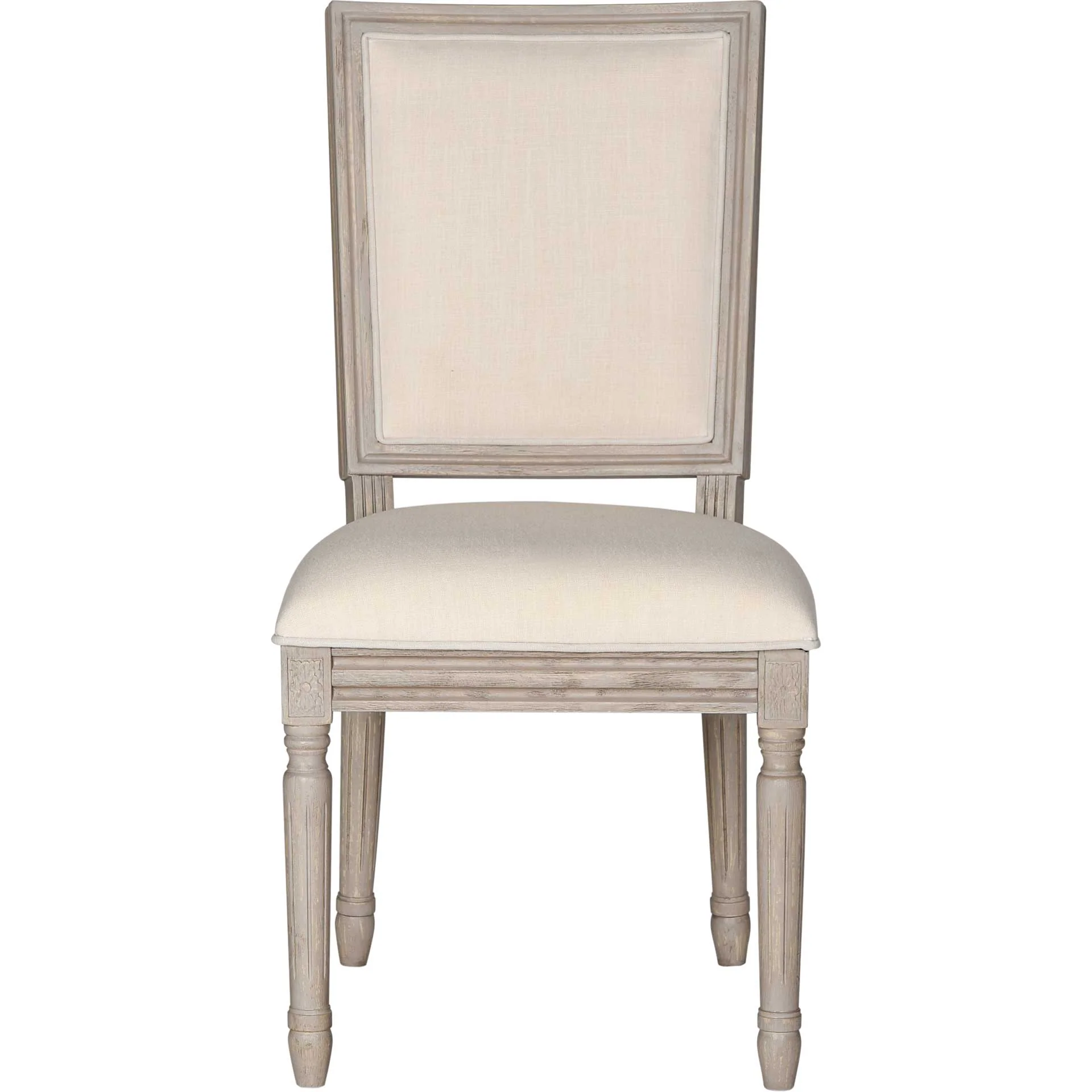 Burst Linen Side Chair Light Beige/Rustic Gray (Set of 2) - Image 3