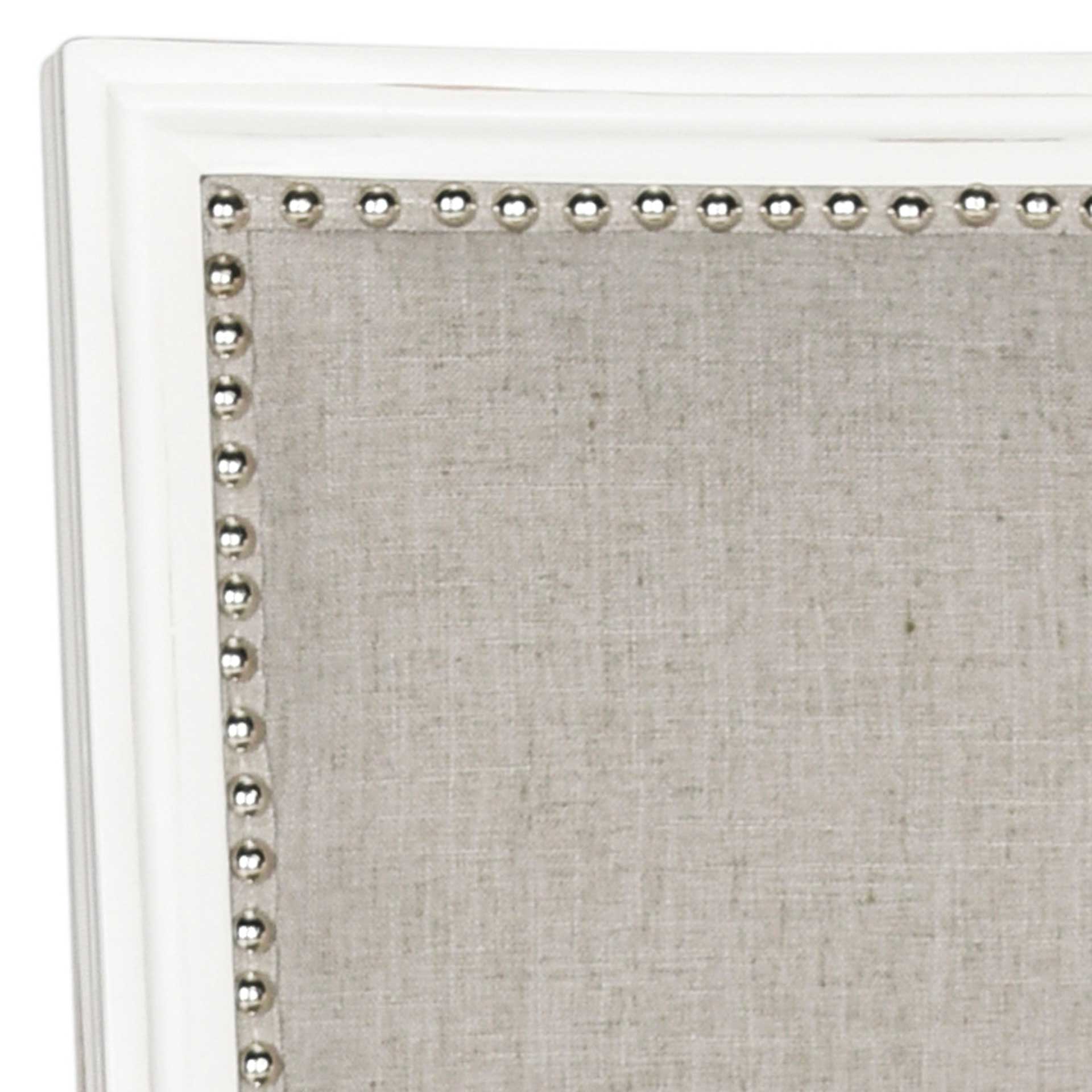 Burst Linen Side Chair Light Gray/Cream (Set of 2) - Image 5