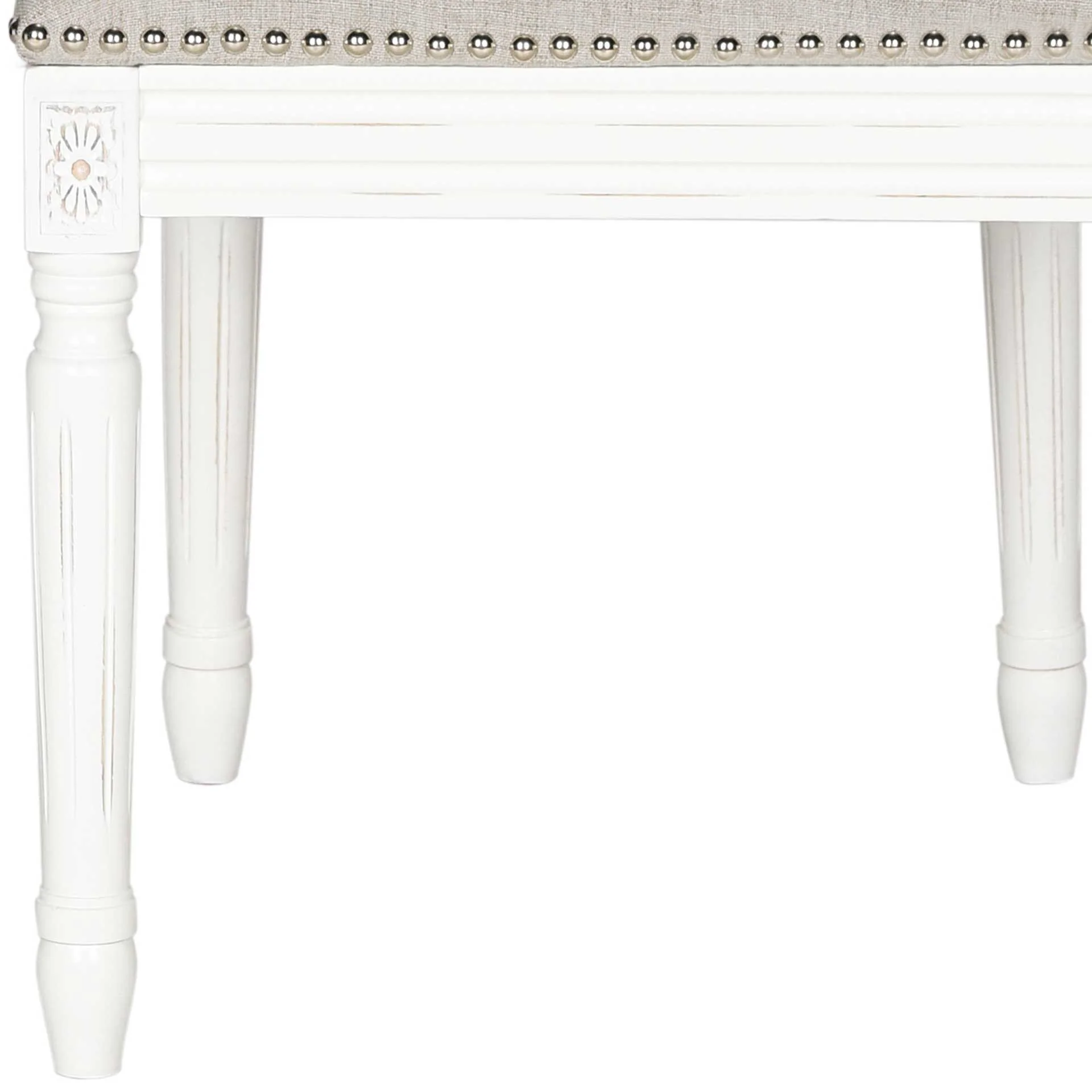 Burst Linen Side Chair Light Gray/Cream (Set of 2) - Image 6