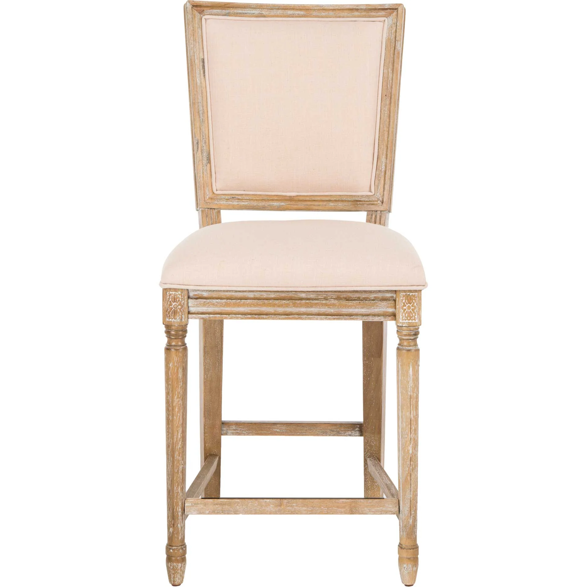 Burst Rectangle Bar Stool Beige/Rustic Oak (Set of 2) - Image 12