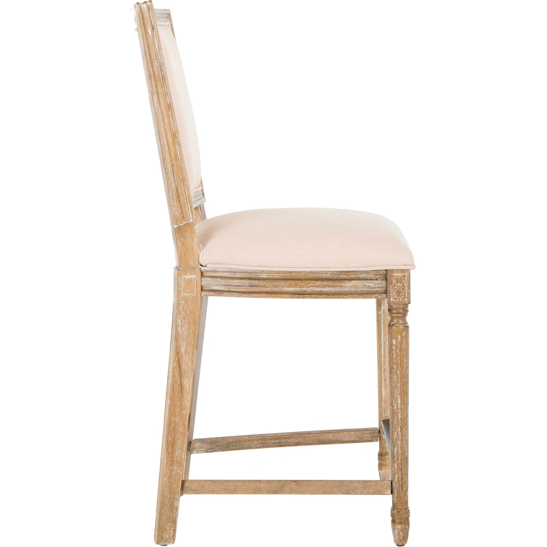 Burst Rectangle Bar Stool Beige/Rustic Oak (Set of 2) - Image 13