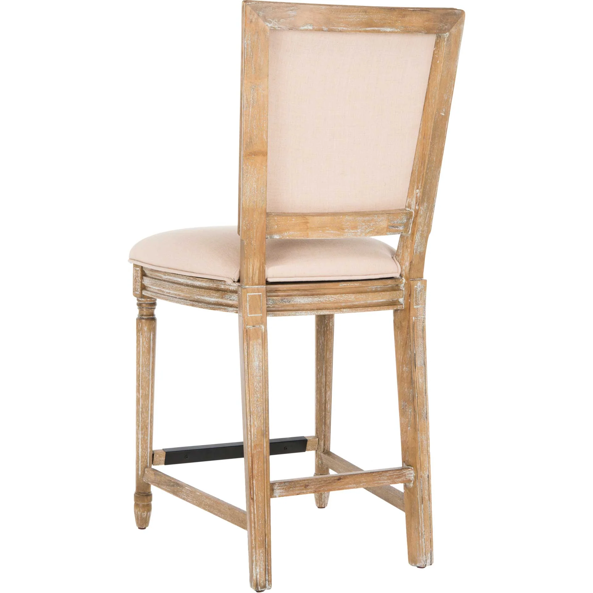Burst Rectangle Bar Stool Beige/Rustic Oak (Set of 2) - Image 15