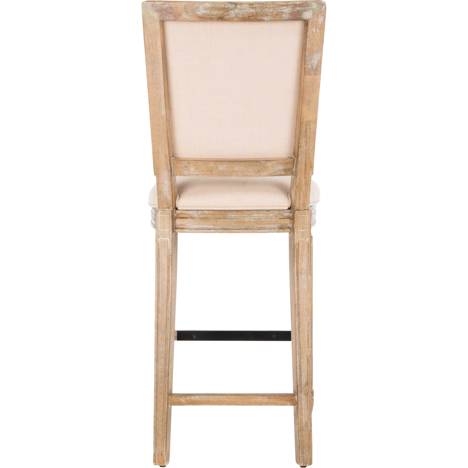 Burst Rectangle Bar Stool Beige/Rustic Oak (Set of 2) - Image 5