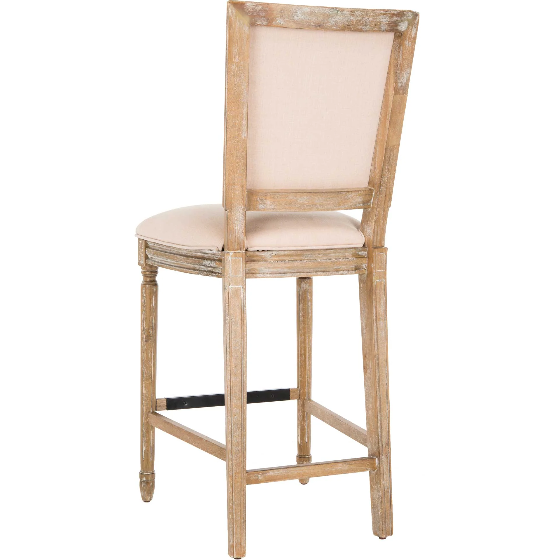 Burst Rectangle Bar Stool Beige/Rustic Oak (Set of 2) - Image 6