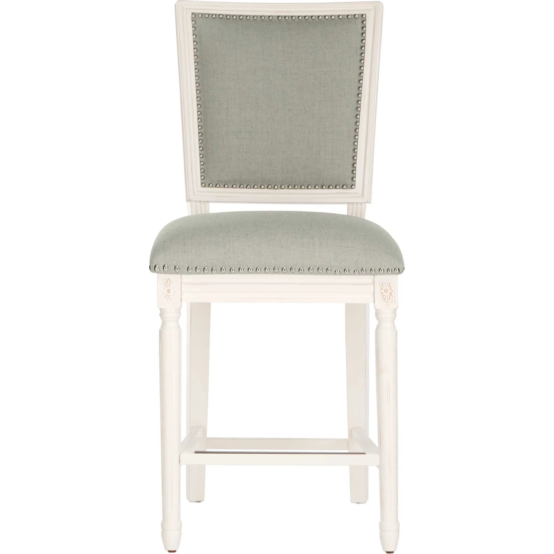 Burst Rectangle Bar Stool Light Gray/Cream/Distressed White (Set of 2) - Image 12