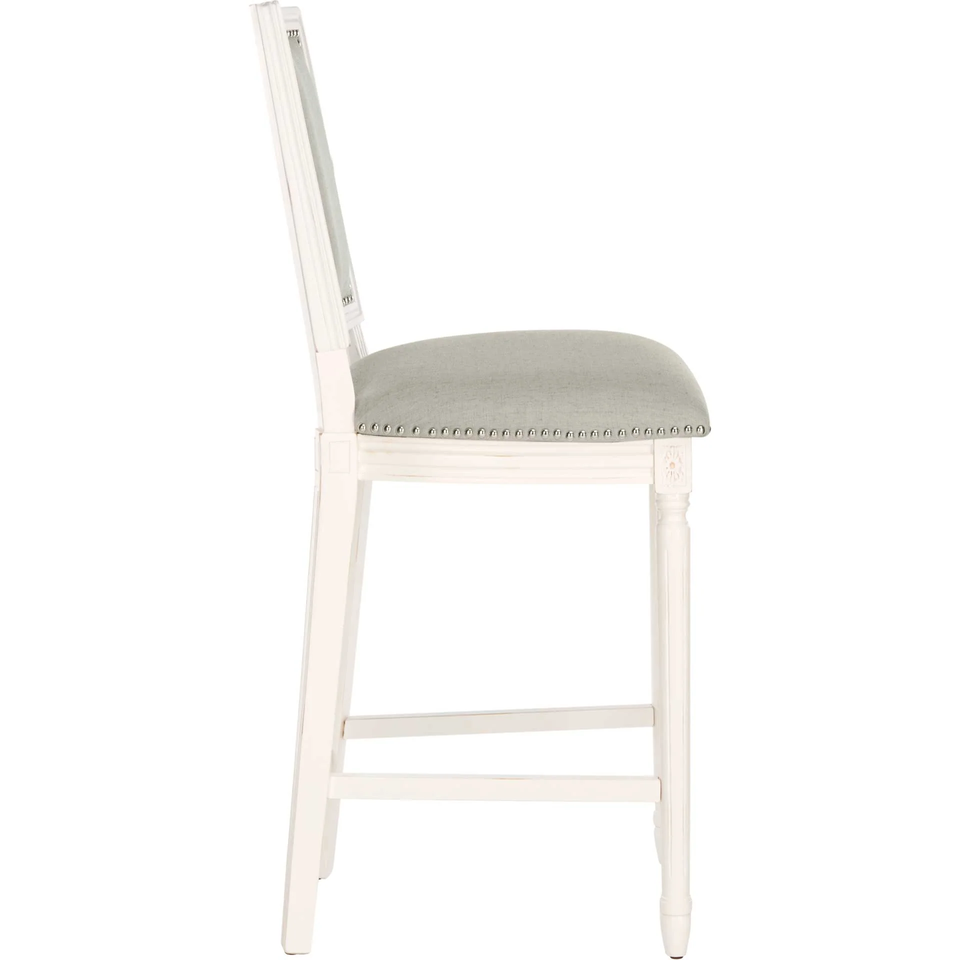 Burst Rectangle Bar Stool Light Gray/Cream/Distressed White (Set of 2) - Image 4