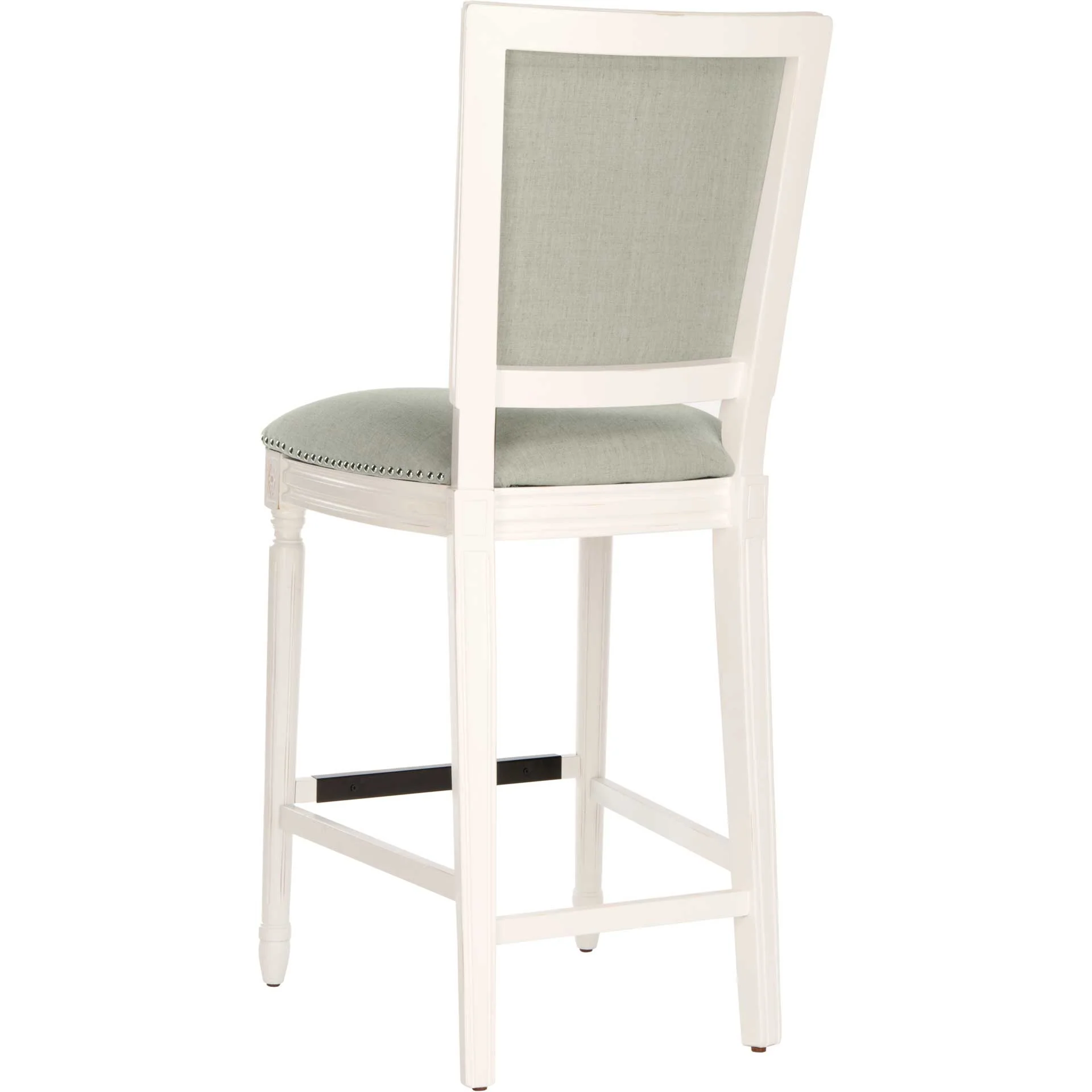 Burst Rectangle Bar Stool Light Gray/Cream/Distressed White (Set of 2) - Image 6