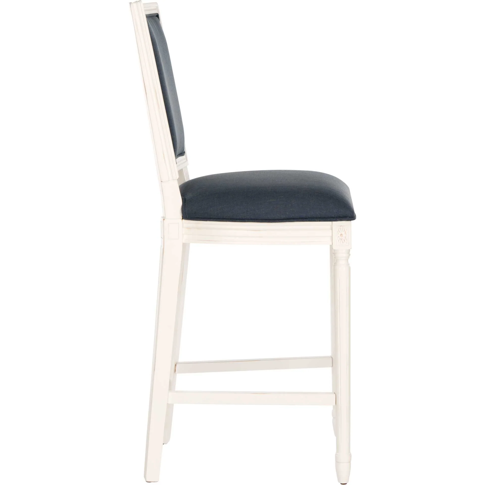 Burst Rectangle Bar Stool Navy/Distressed White (Set of 2) - Image 4
