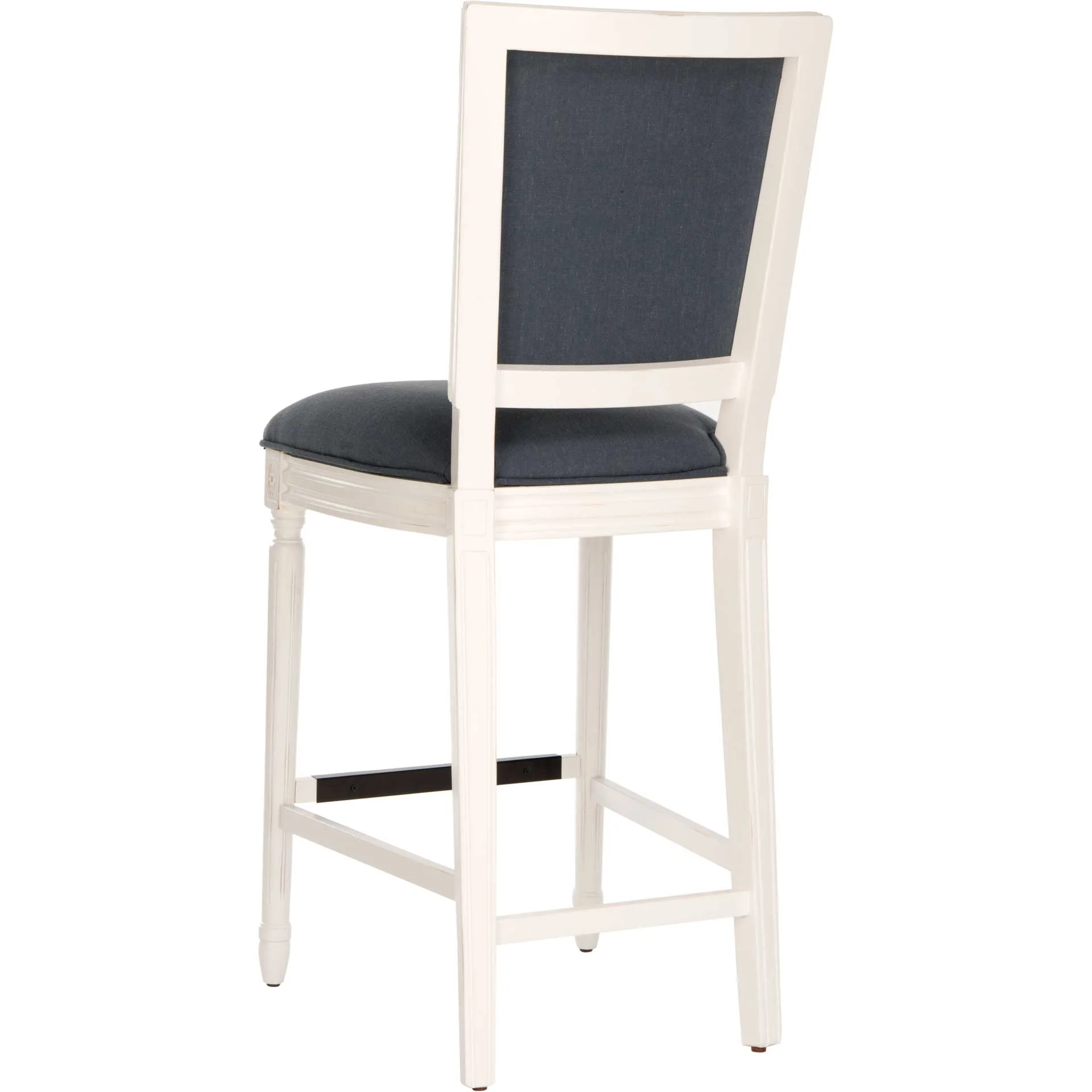 Burst Rectangle Bar Stool Navy/Distressed White (Set of 2) - Image 6