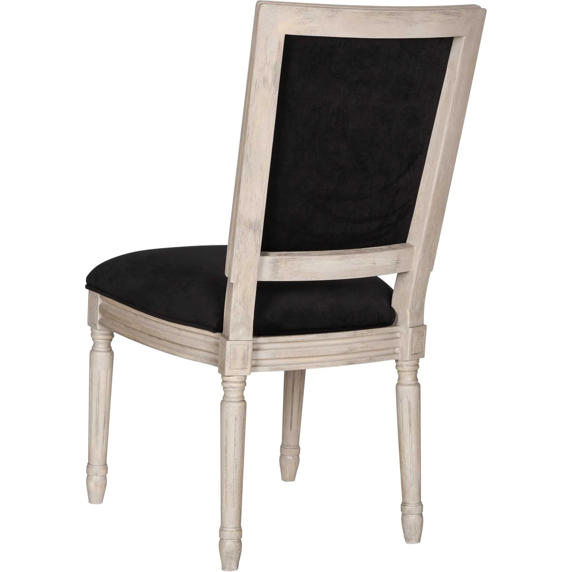 Burst Velvet Side Chair Black/Rustic Gray (Set of 2) - Image 4