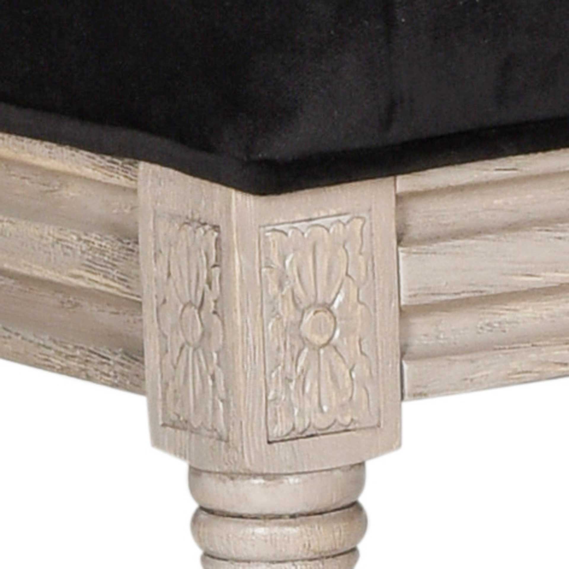 Burst Velvet Side Chair Black/Rustic Gray (Set of 2) - Image 5