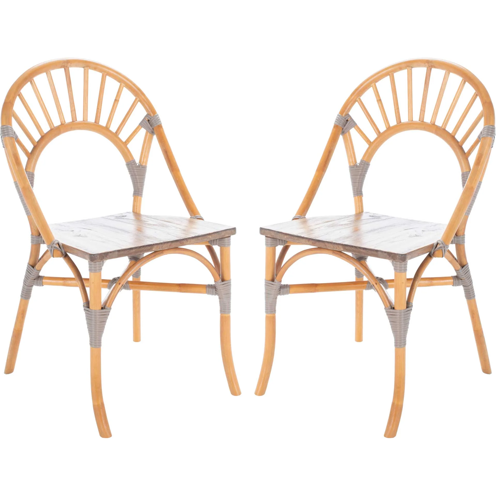 Byram Rattan Dining Chair Light Honey (Set of 2) - Image 2
