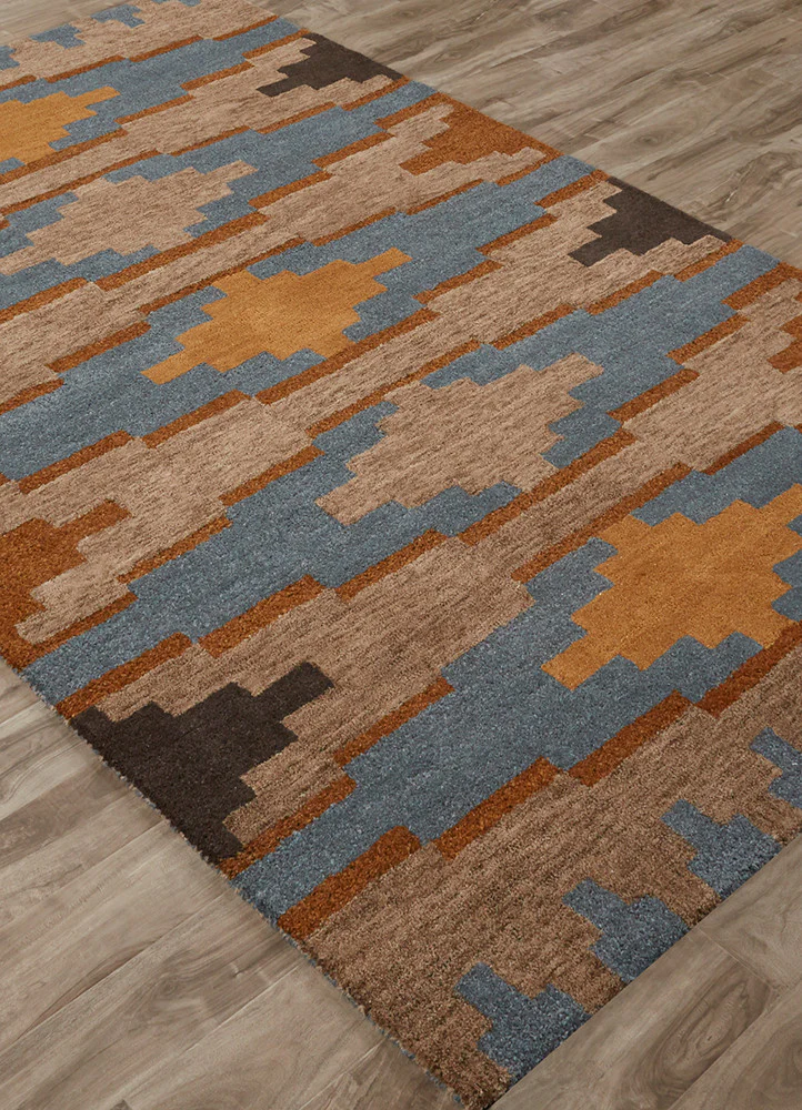 Cabin Alder Tan/Blue Area Rug - Image 2