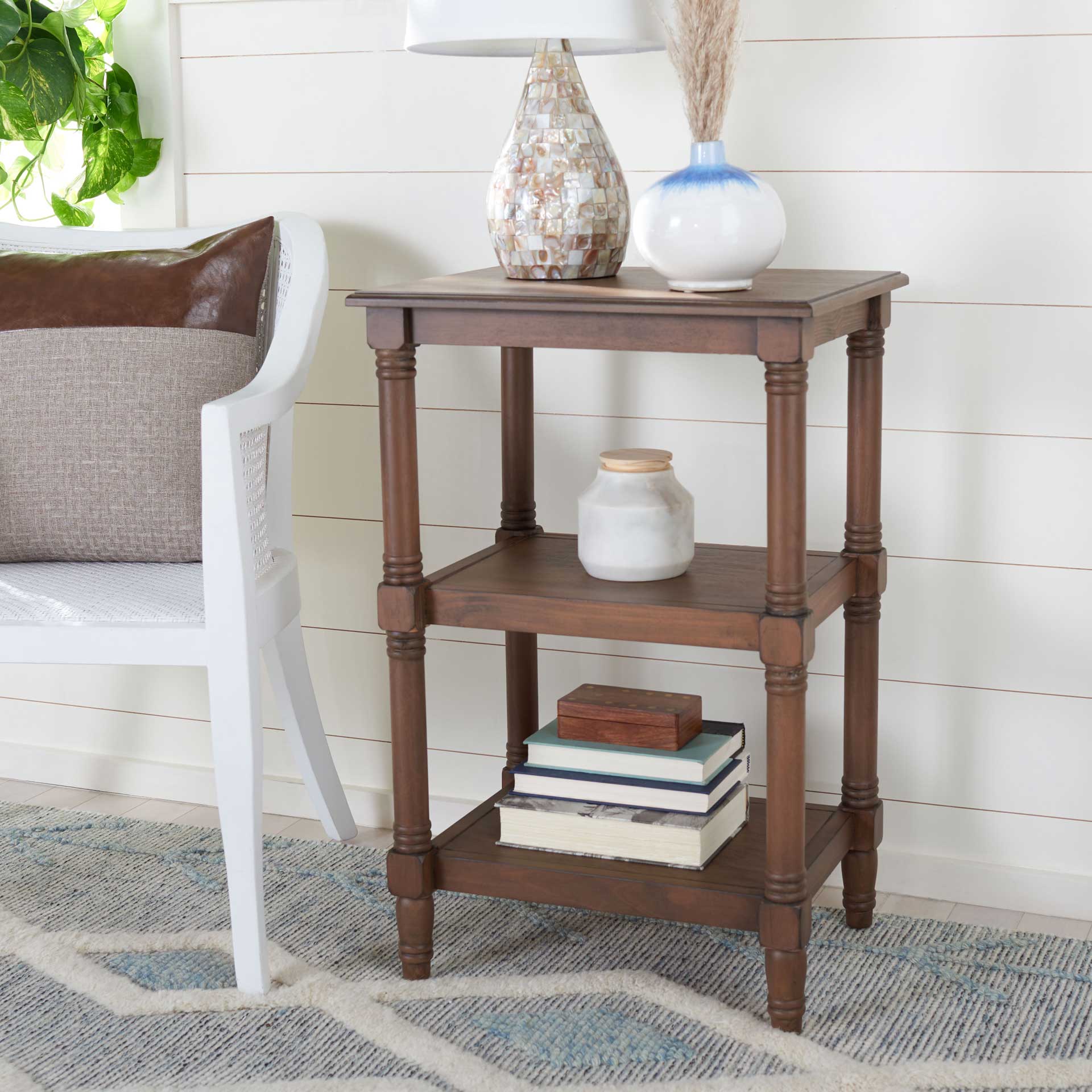 Caden 3 Shelf Accent Table Brown - Image 5