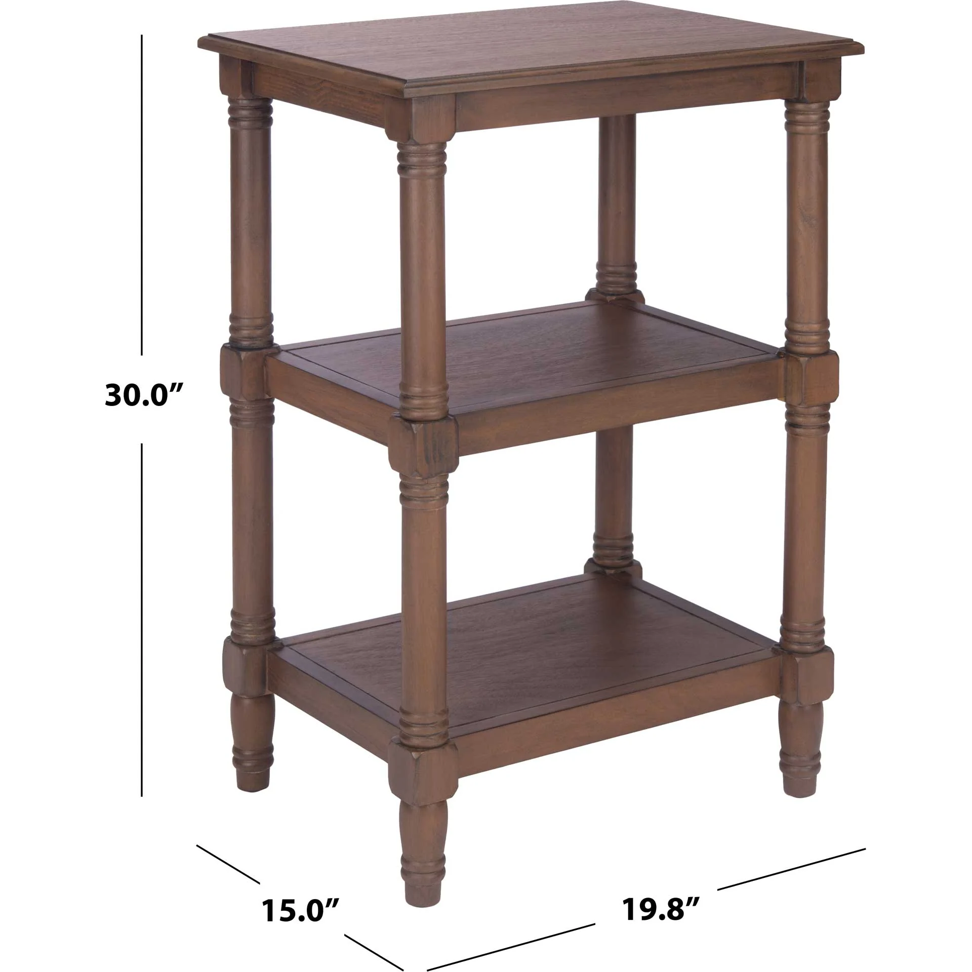 Caden 3 Shelf Accent Table Brown - Image 6