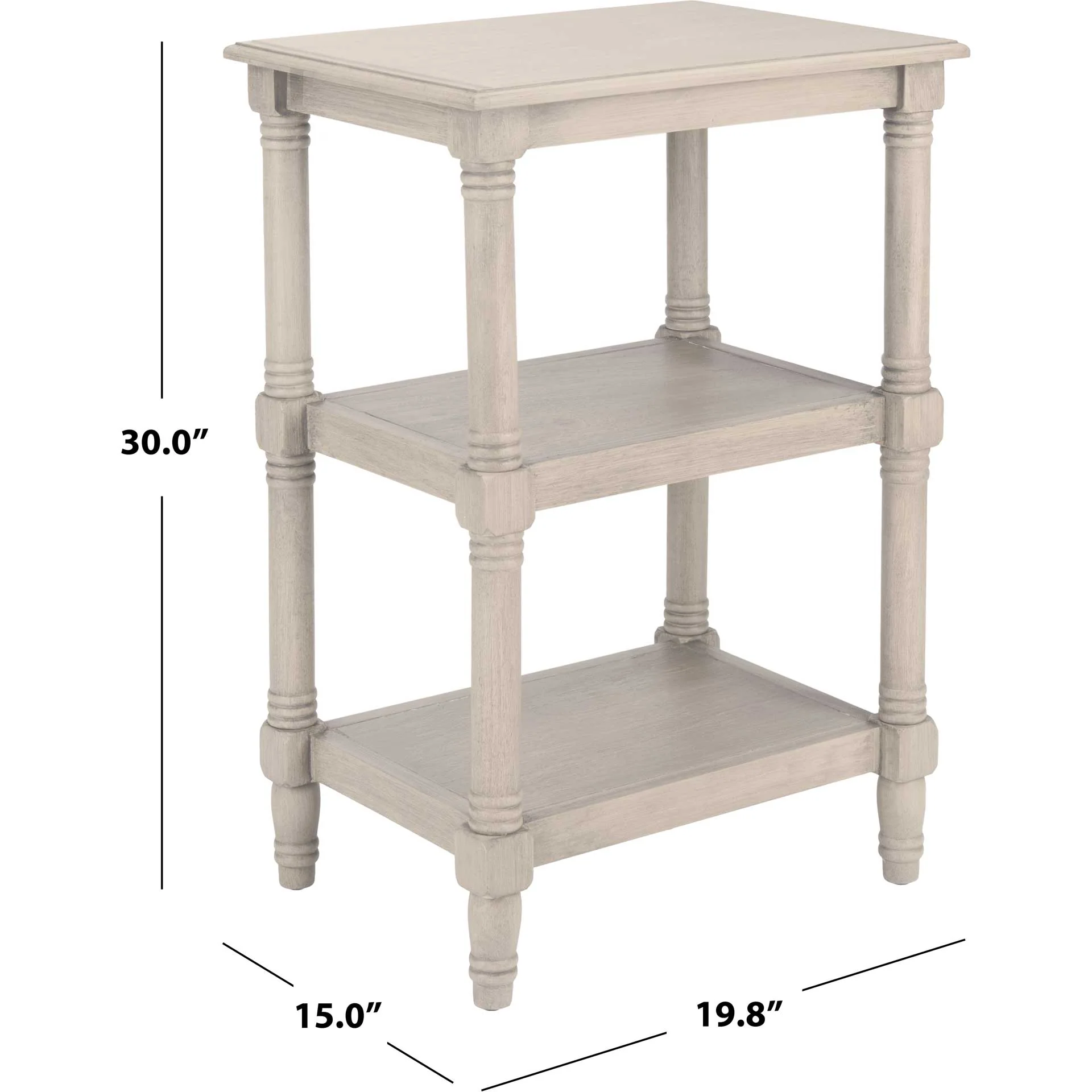 Caden 3 Shelf Accent Table Greige - Image 6