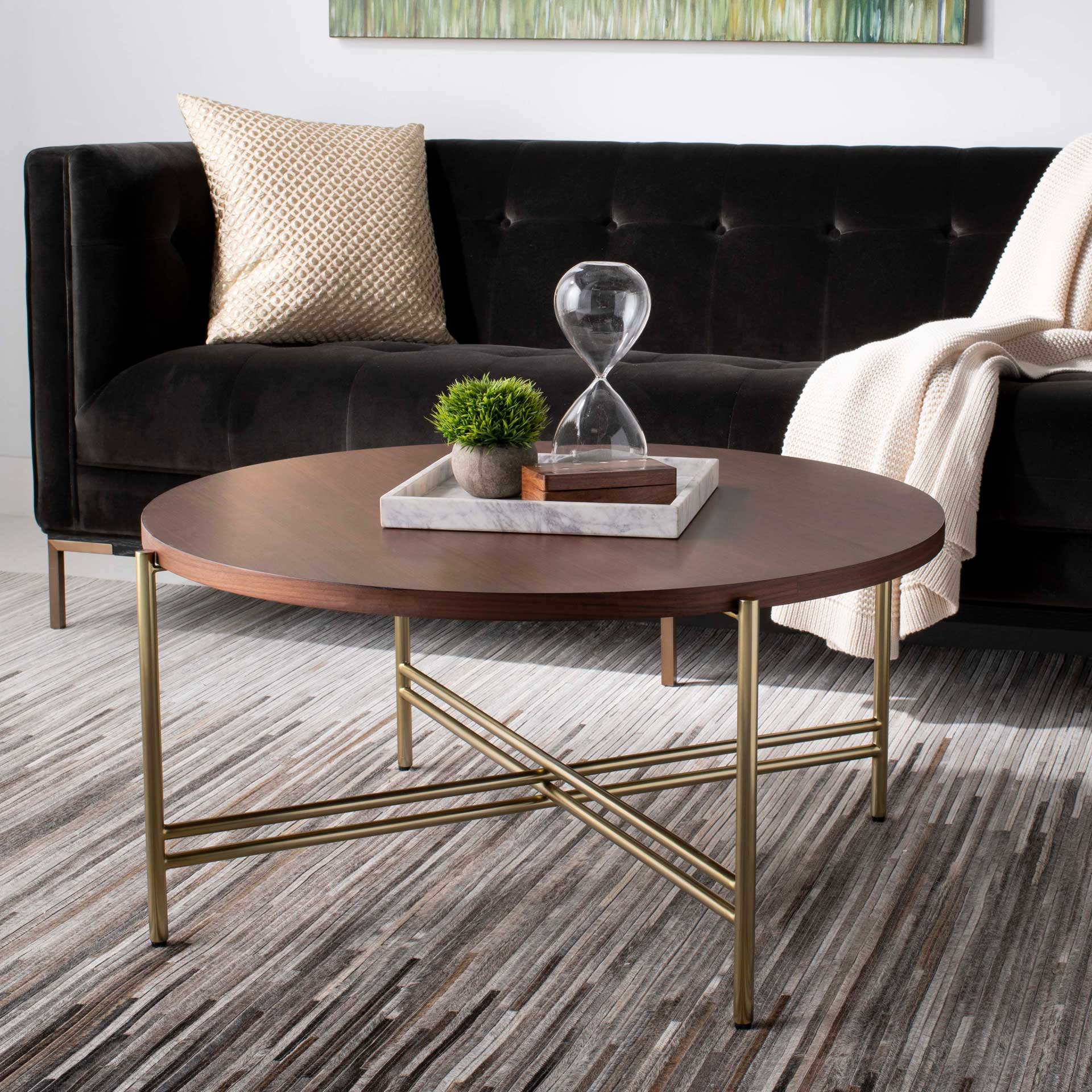 Caden Cocktail Table Natural/Gold - Image 8