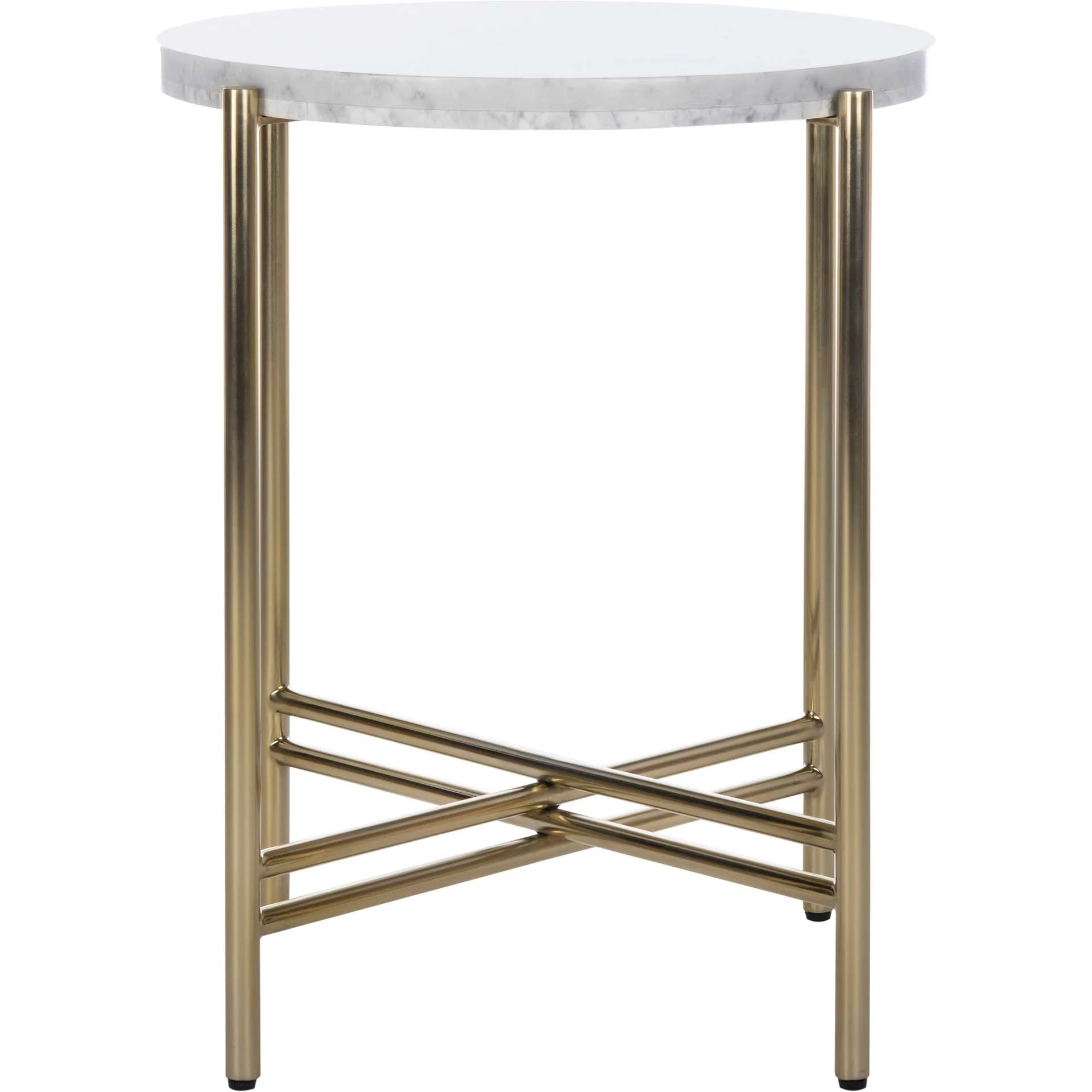 Caden End Table White/Gold - Image 2