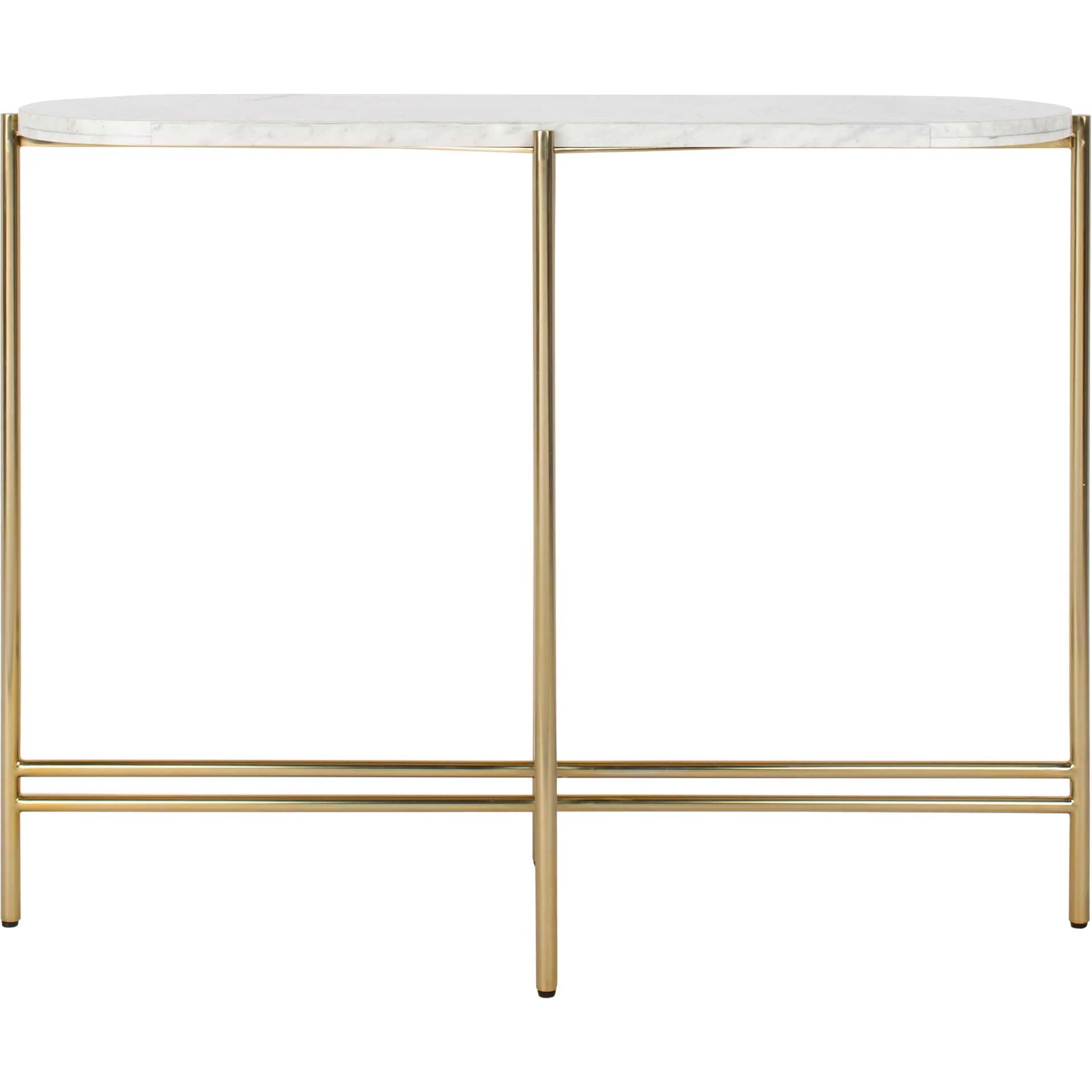Caden Small Console Table White/Gold - Image 2