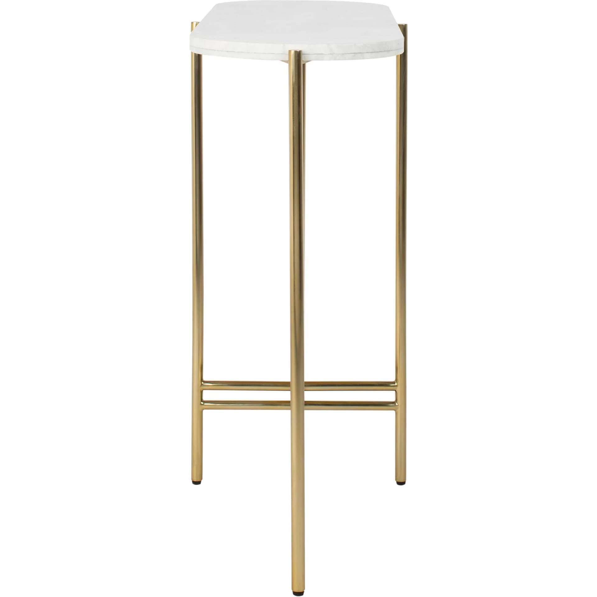 Caden Small Console Table White/Gold - Image 3