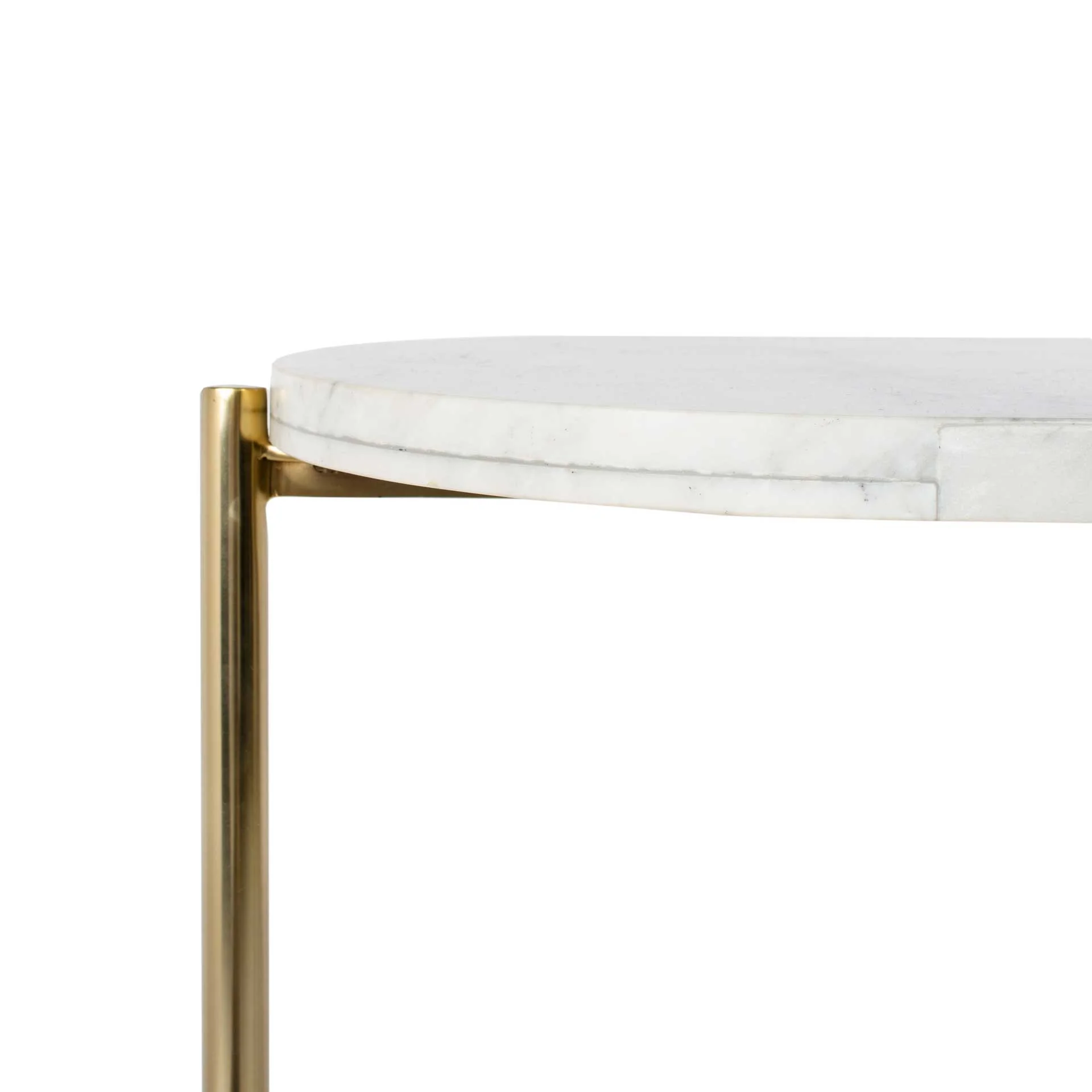 Caden Small Console Table White/Gold - Image 5
