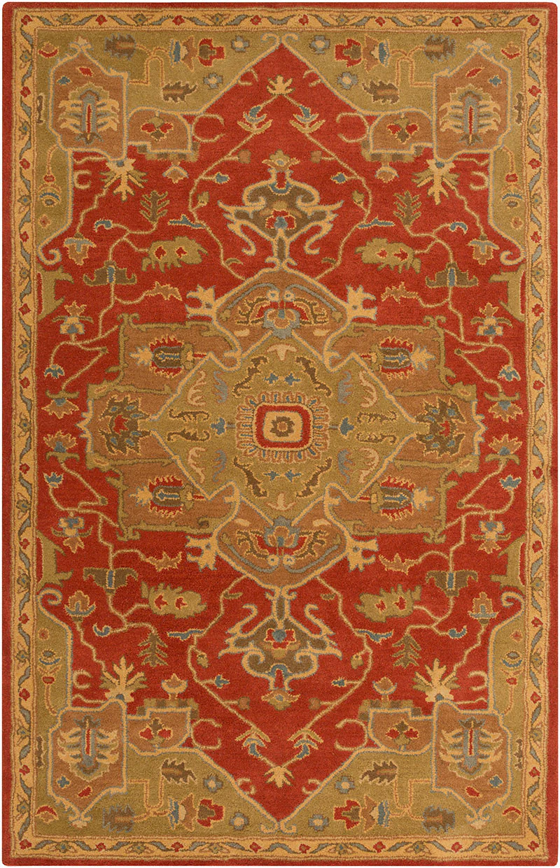 Caesar Burgundy/Gold Area Rug - Image 3