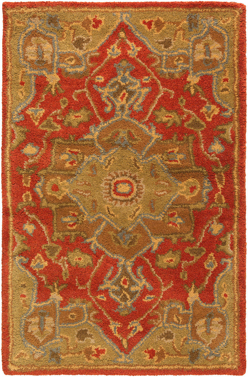 Caesar Burgundy/Gold Area Rug - Image 4