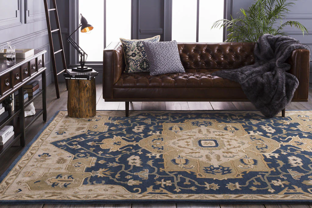 Caesar Navy/Light Gray Area Rug - Image 6
