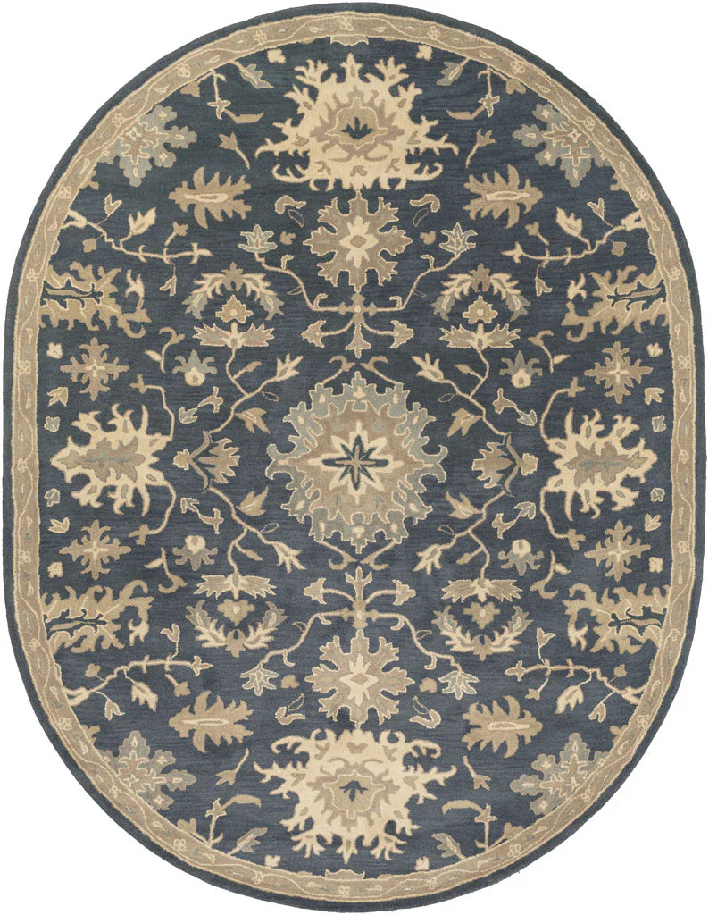 Caesar Navy/Taupe Round Rug - Image 2