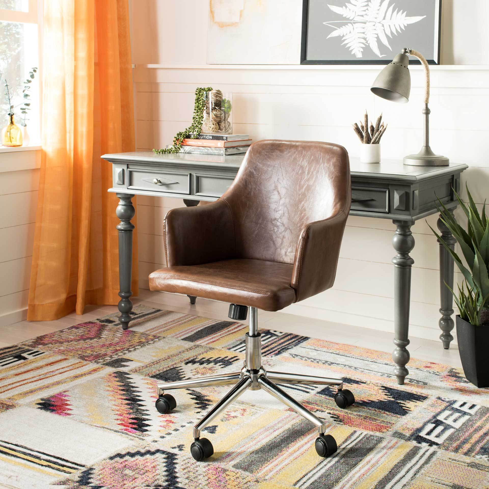 Caiden Swivel Office Chair Brown - Image 6