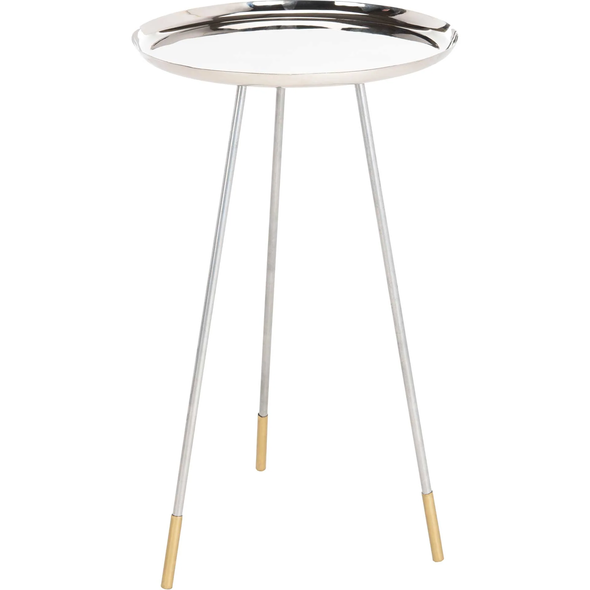 Cain Tri Leg Side Table Silver/Gold - Image 2