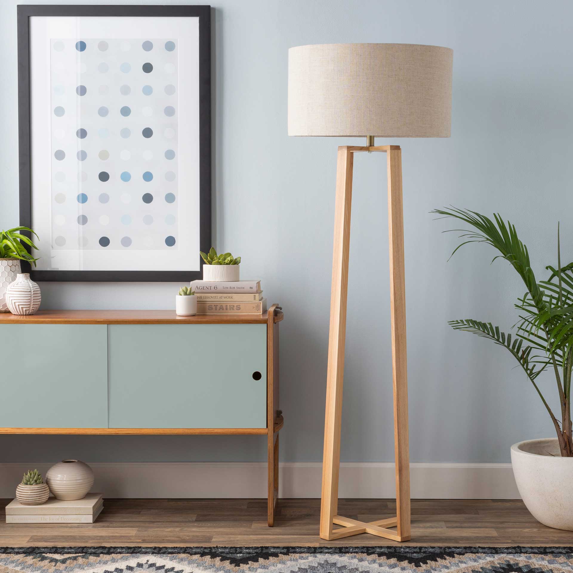 Cairo Floor Lamp Ivory/Natural/Off-White - Image 6