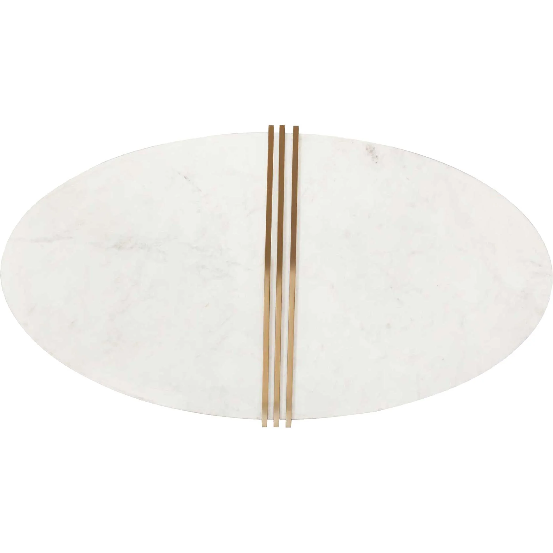 Cairo Oval Marble Coffee Table Gold/White - Image 4