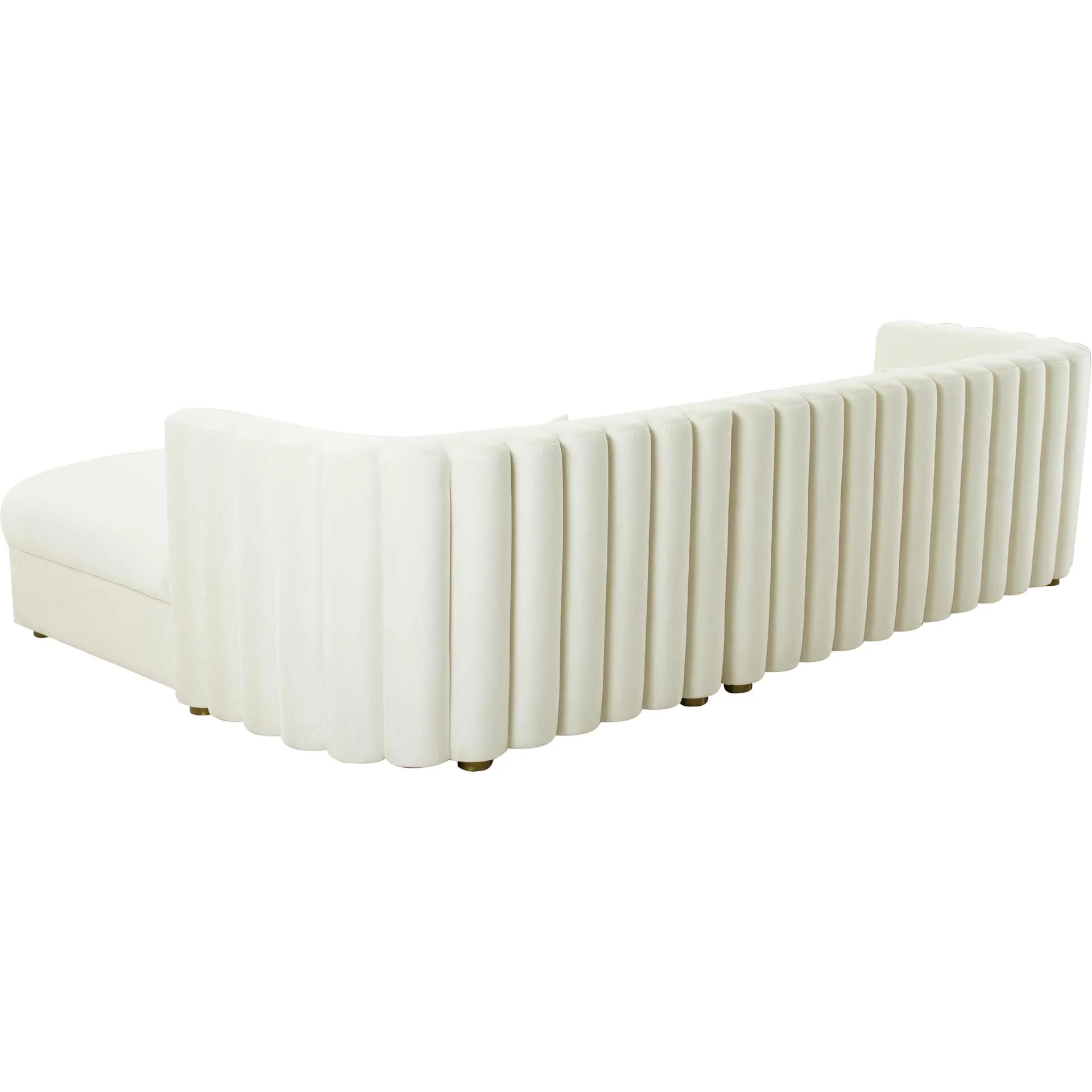 Caitlyn Velvet Sectional Cream - Image 7