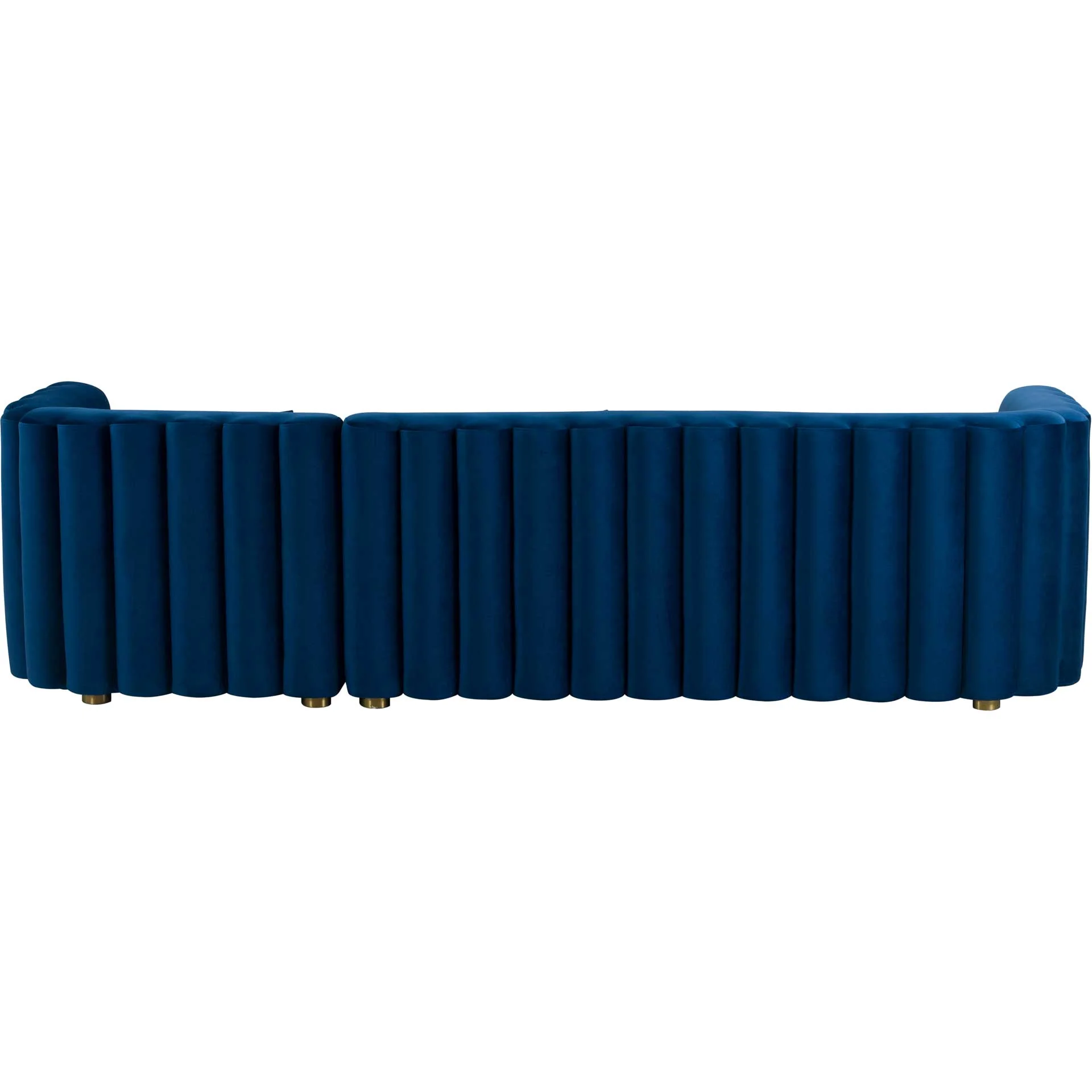 Caitlyn Velvet Sectional Navy - Image 10