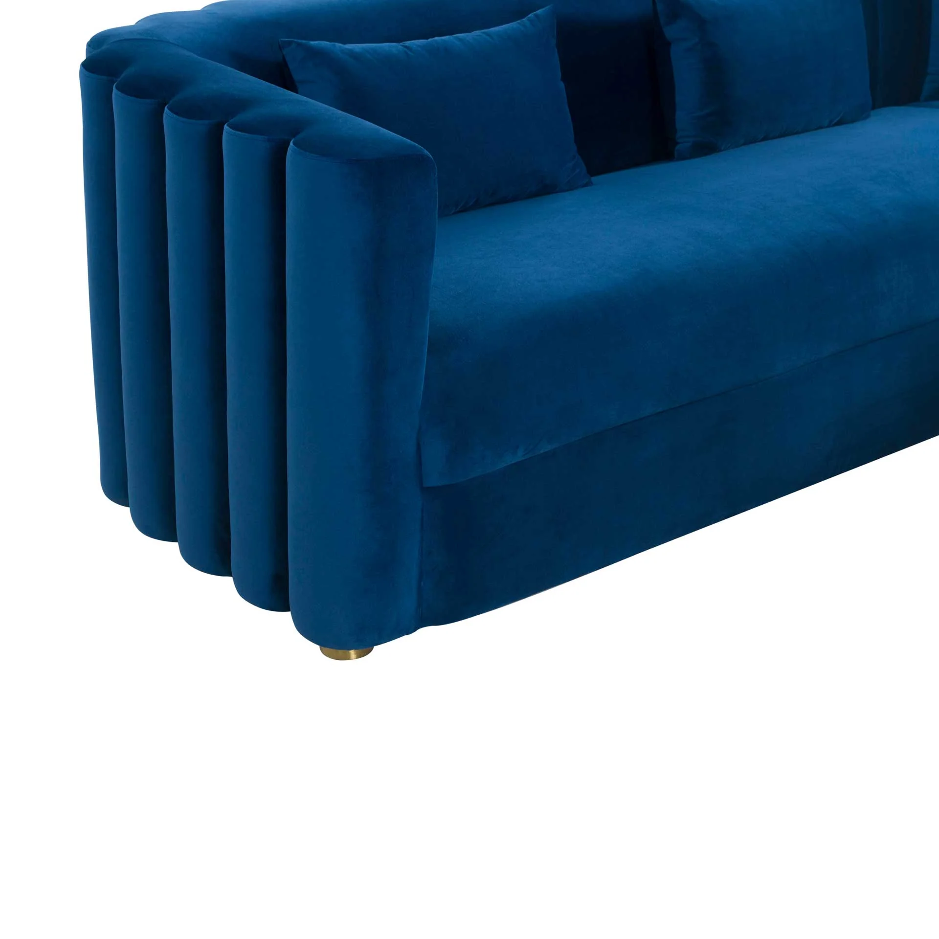 Caitlyn Velvet Sectional Navy - Image 11