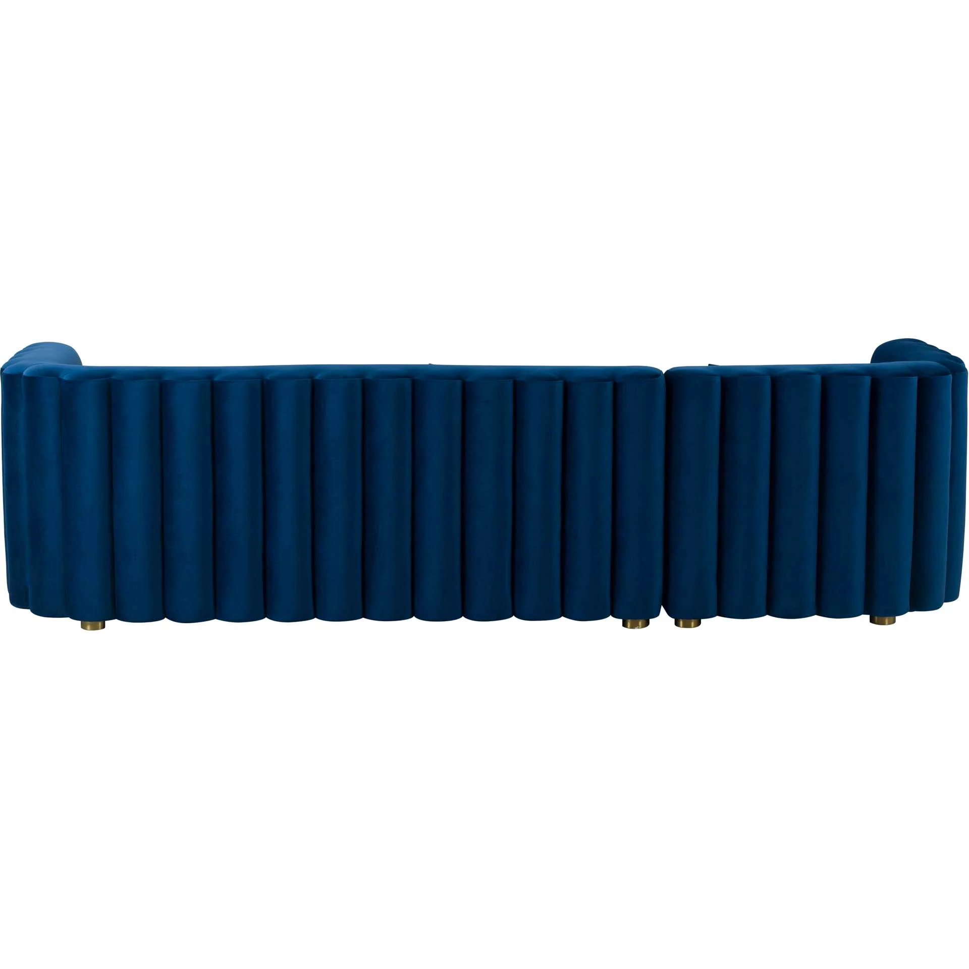 Caitlyn Velvet Sectional Navy - Image 4