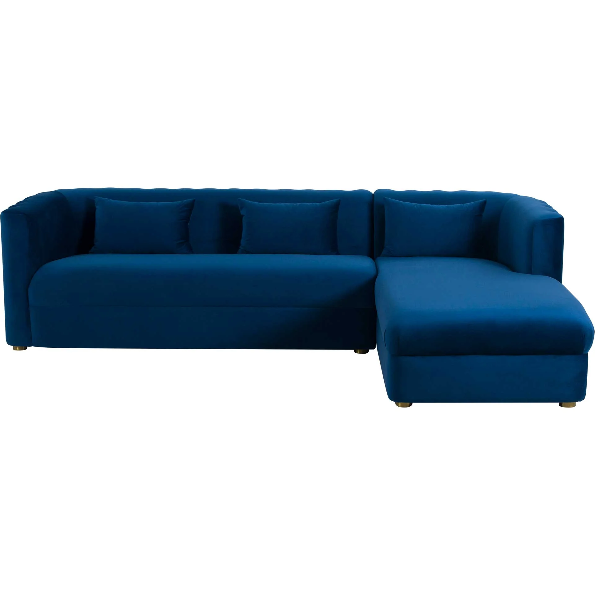 Caitlyn Velvet Sectional Navy - Image 8