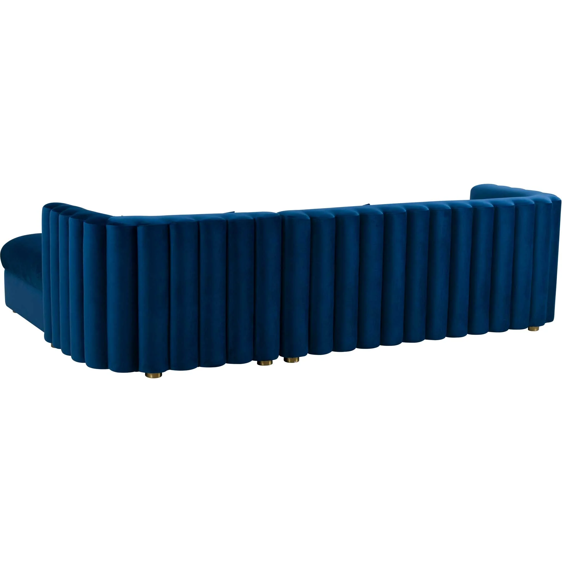 Caitlyn Velvet Sectional Navy - Image 9